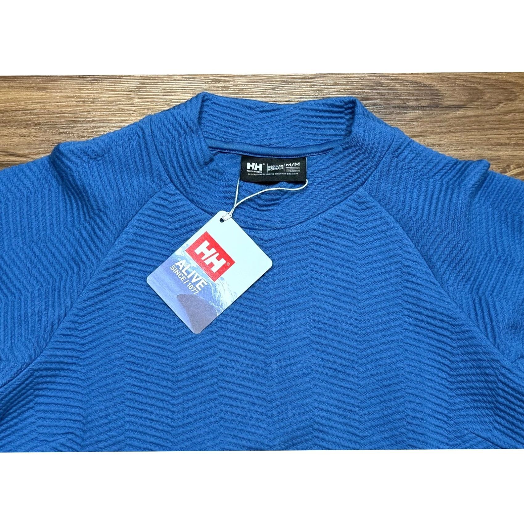 Helly Hansen Helly Hansen Allure Pullover Blue Textured Knit Mock Neck Top Women's M Size M / US 6-8 / IT 42-44 - 3 Thumbnail