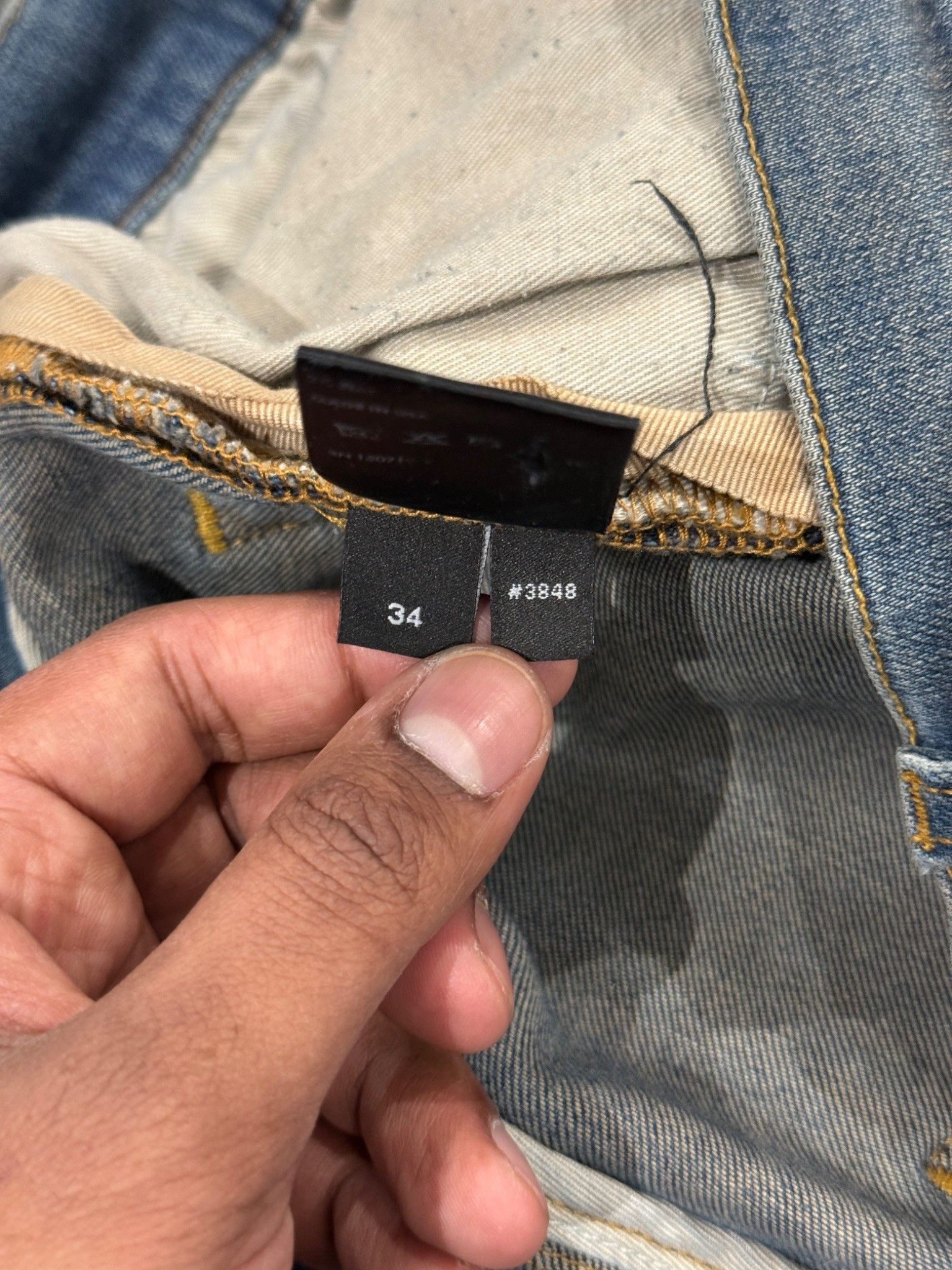 Amiri Amiri MX1 Plaid Patch Jeans Blue Size US 34 / EU 50 - 8 Thumbnail