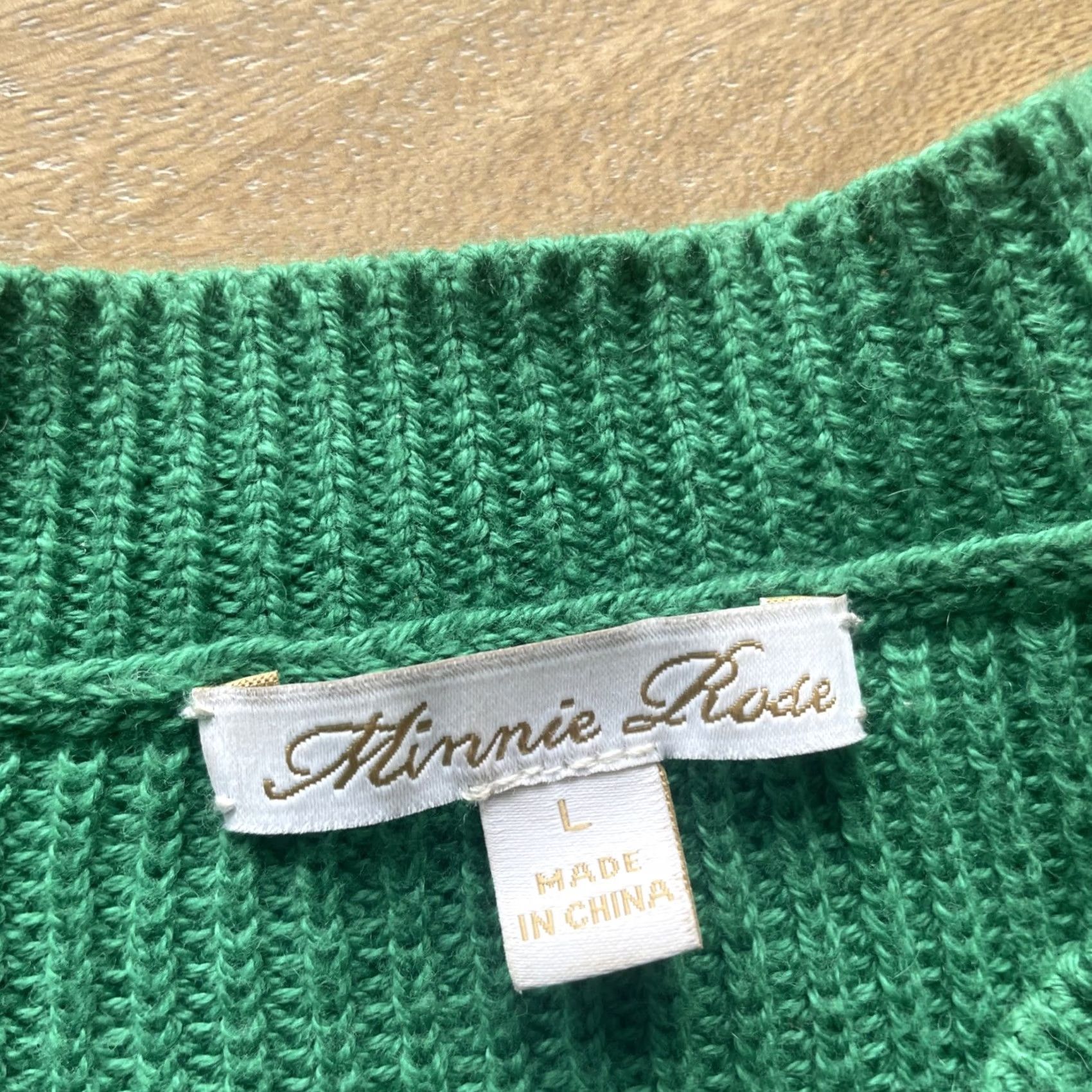 Vintage Minnie Rose Striped Long Sleeve Sweatshirt Womens L Cashmere Cotton Knit Pullover Round Neck Casual Luxury 90s Y2K City Fall Winter Size L / US 10 / IT 46 - 3 Thumbnail