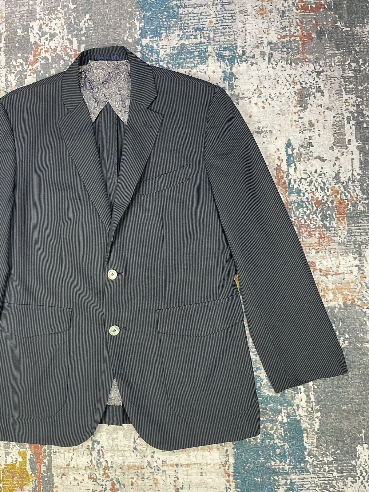Kansai Yamamoto Kansai Yamamoto Homme Notch Lapel Paisley Lined Blazer Size US M / EU 48-50 / 2 - 3 Thumbnail