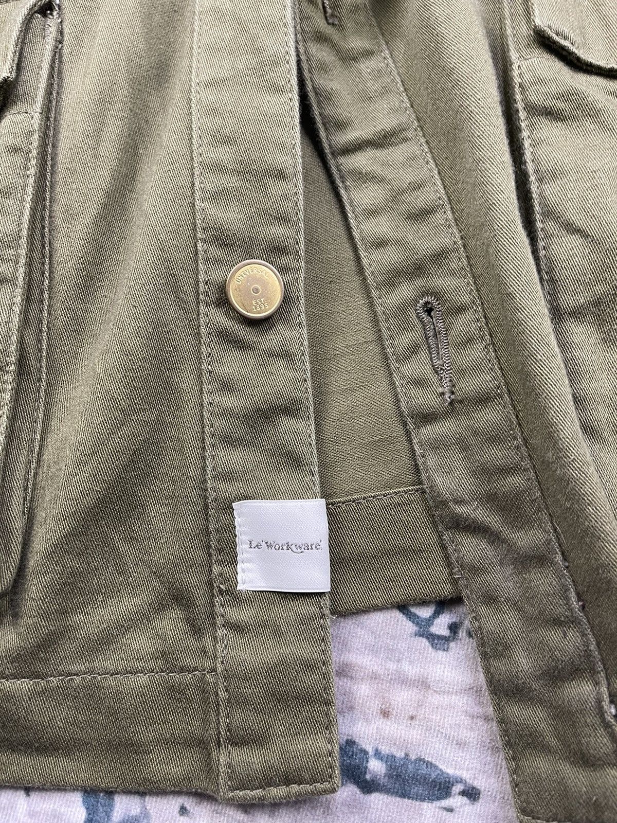 Japanese Brand Le Workware Journal Standard Collarless Belted Jackets Size M / US 6-8 / IT 42-44 - 15 Thumbnail