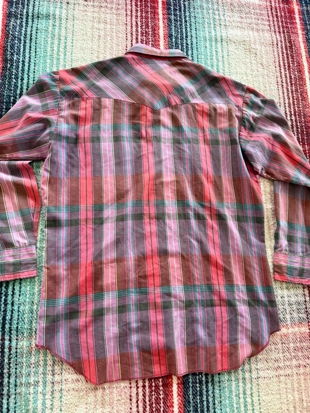 Rustler 60s Rustler Magenta Plaid Pearl Snap Western Shirt Medium Size US M / EU 48-50 / 2 - 5 Thumbnail