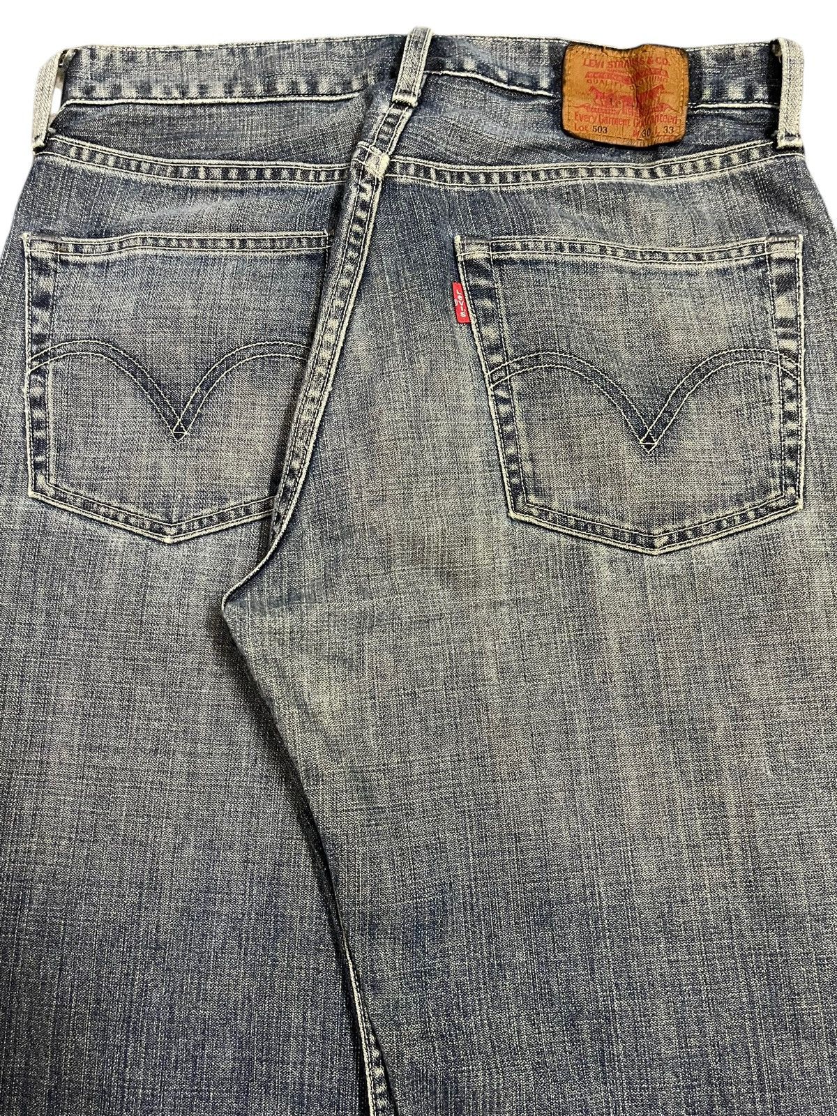 Levi's Vintage 90s Levis 503 Blue Wash Distress Style Baggy Jeans Size US 30 / EU 46 - 6 Thumbnail