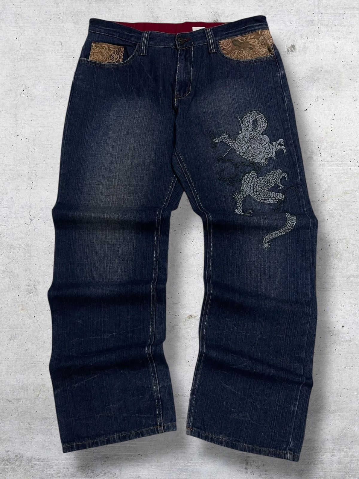 Beauty Beast VINTGE MULTIPOCKET SUKAJAN EMBROIDERED JAPAN INFINITY DENIM Size US 34 / EU 50 - 7 Thumbnail