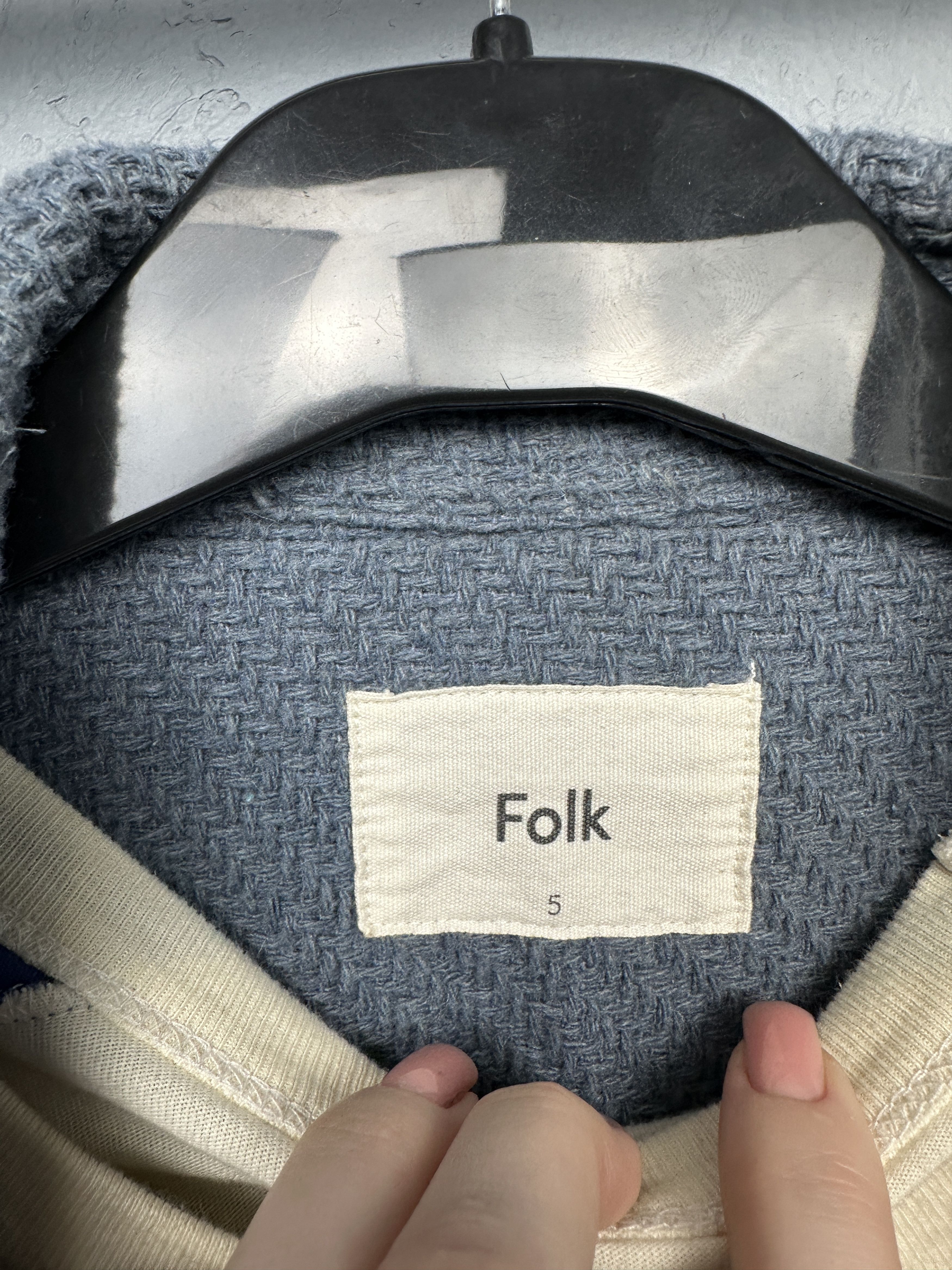 Folk Folk Mens Overshirt Jacket Heavy Cotton Flannel Shirt Size US XL / EU 56 / 4 - 3 Thumbnail