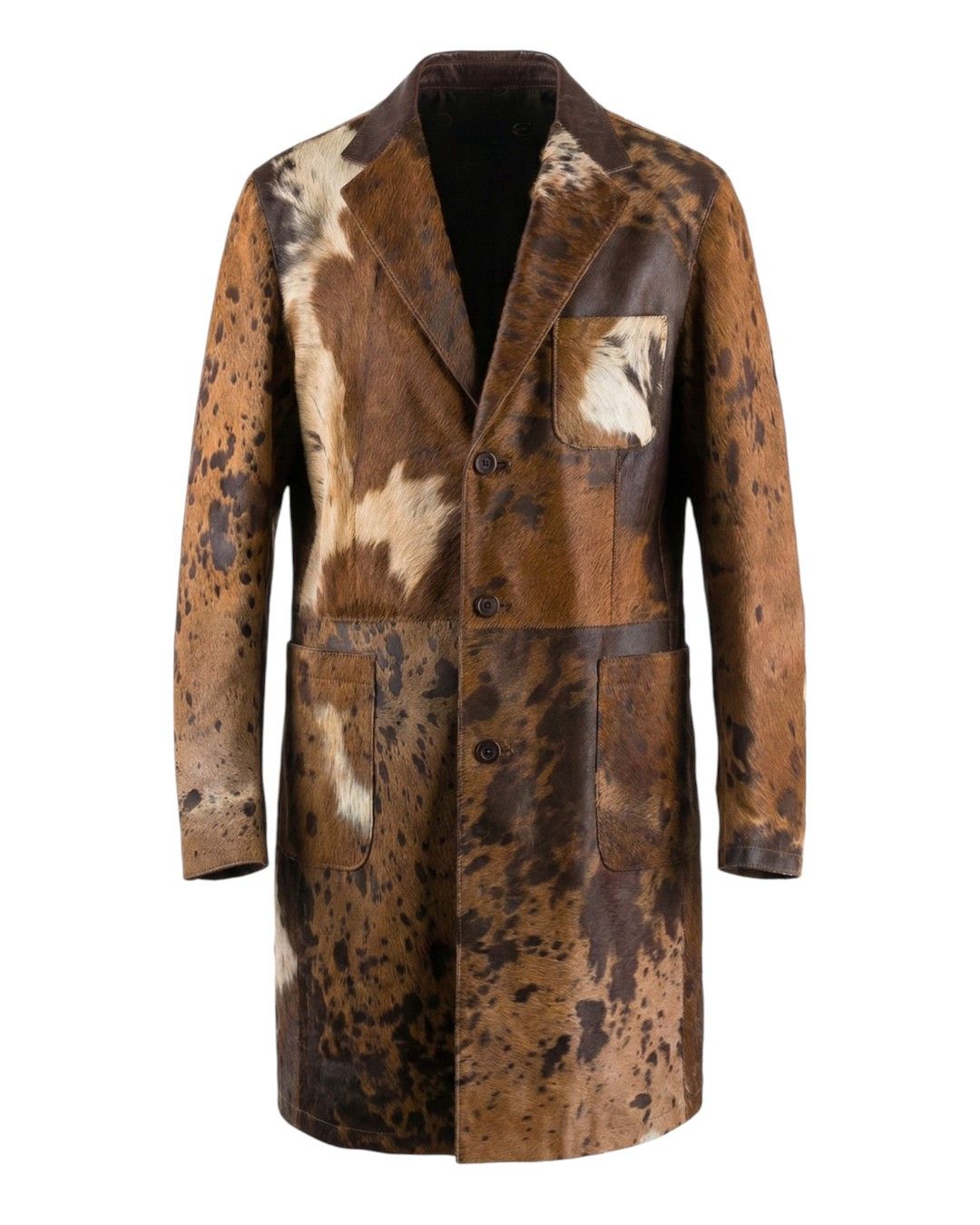 Roberto Cavalli ARCHIVE PONY HAIR LEATHER HEAVY COAT Size US L / EU 52-54 / 3 - 1 Thumbnail