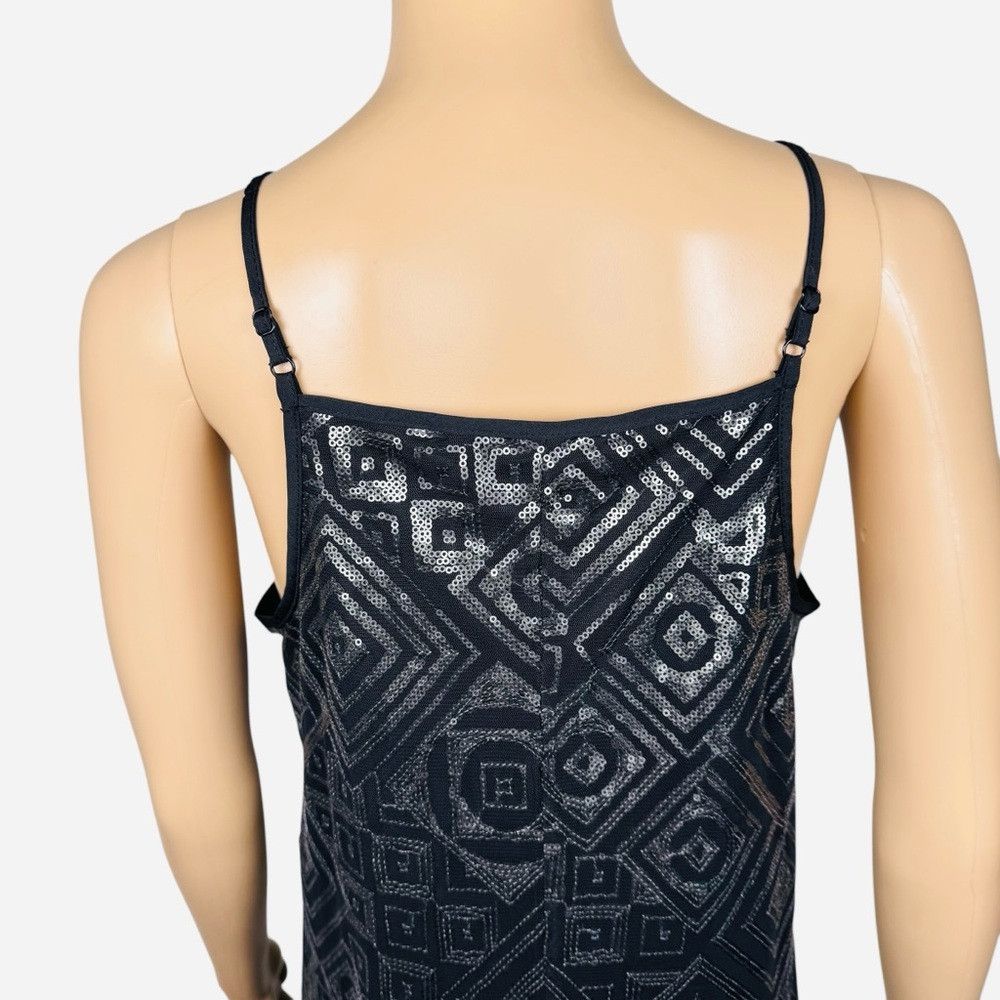 BCBGeneration BCBGGeneration Sequin High-Low Sleeveless Black Dress Size Size M / US 6-8 / IT 42-44 - 6 Thumbnail