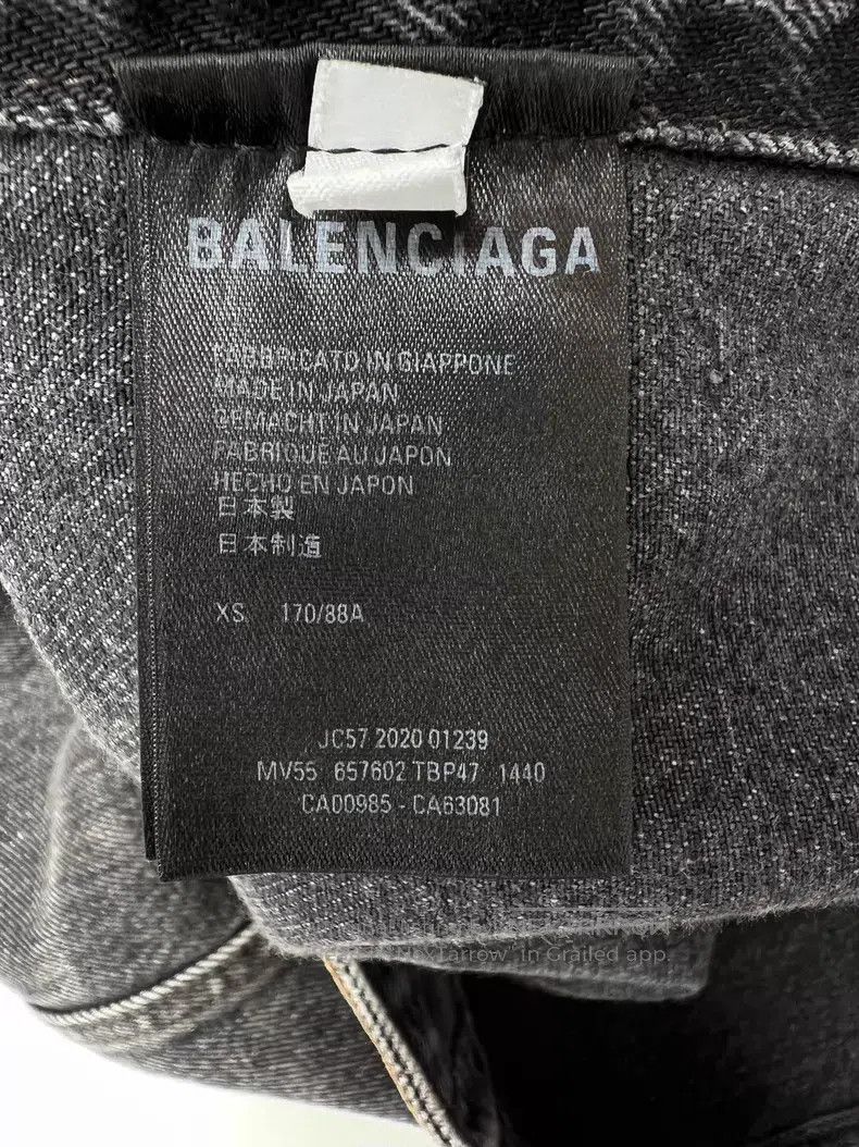 Balenciaga Balenciaga Black Denim Jacket Size US XS / EU 42 / 0 - 6 Thumbnail