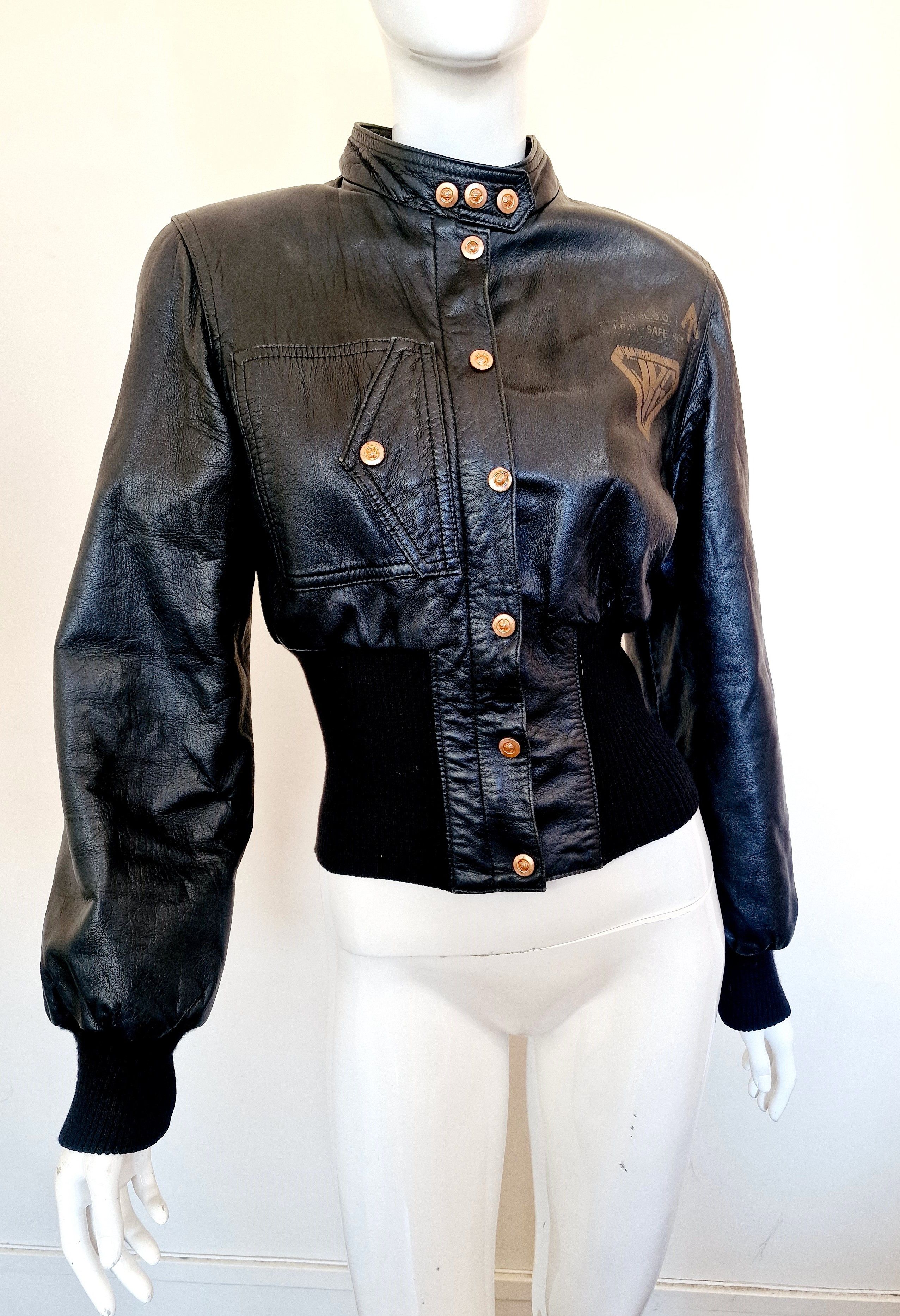 Jean Paul Gaultier Jean Paul Gaultier F/W 1995 Virus Leather XS Small Jacket Size S / US 4 / IT 40 - 2 Thumbnail