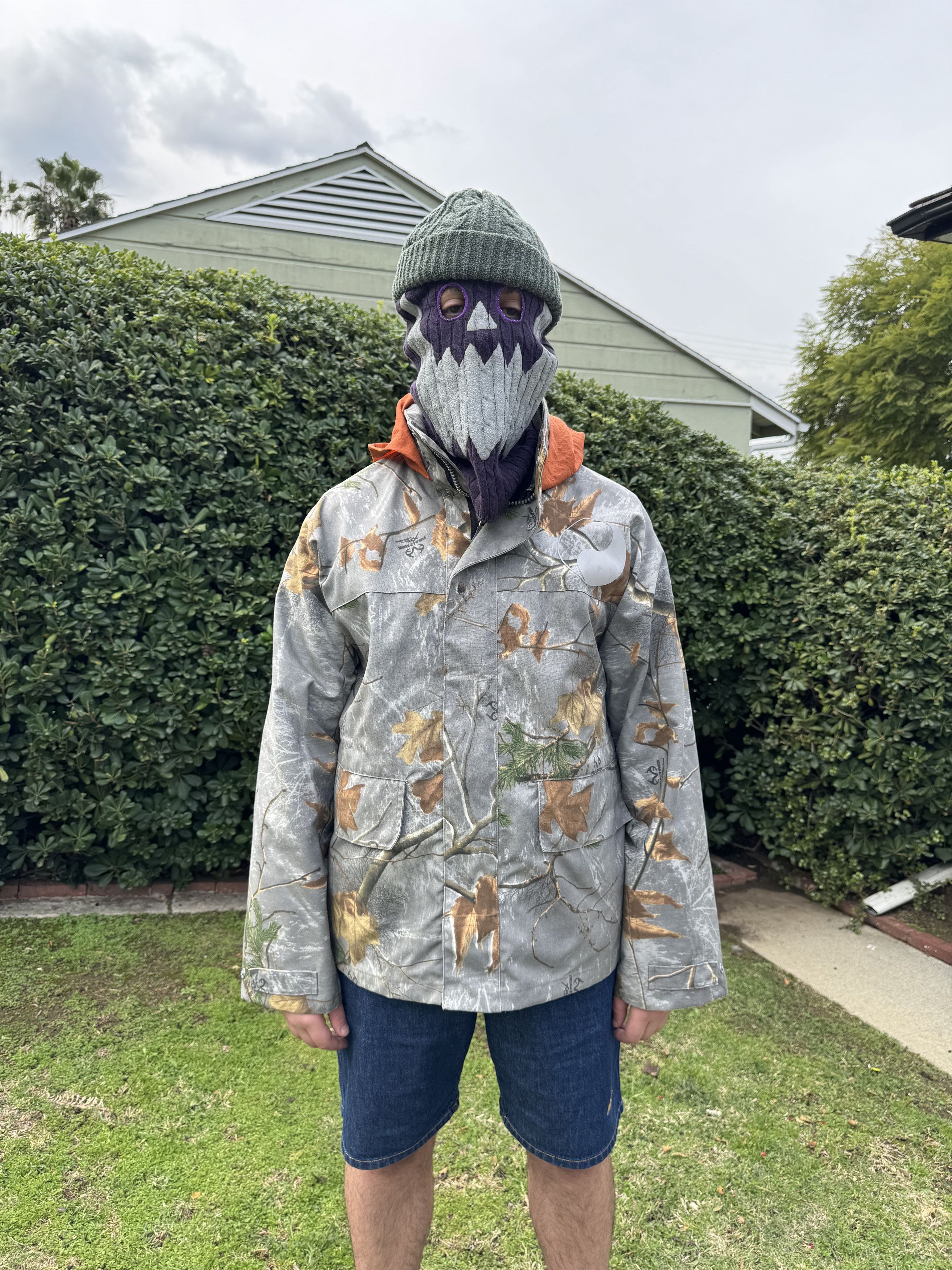 image of Our Legacy Workshop Camo Forest Parka in Gray Real Tree Camo, Men's (Size Medium)