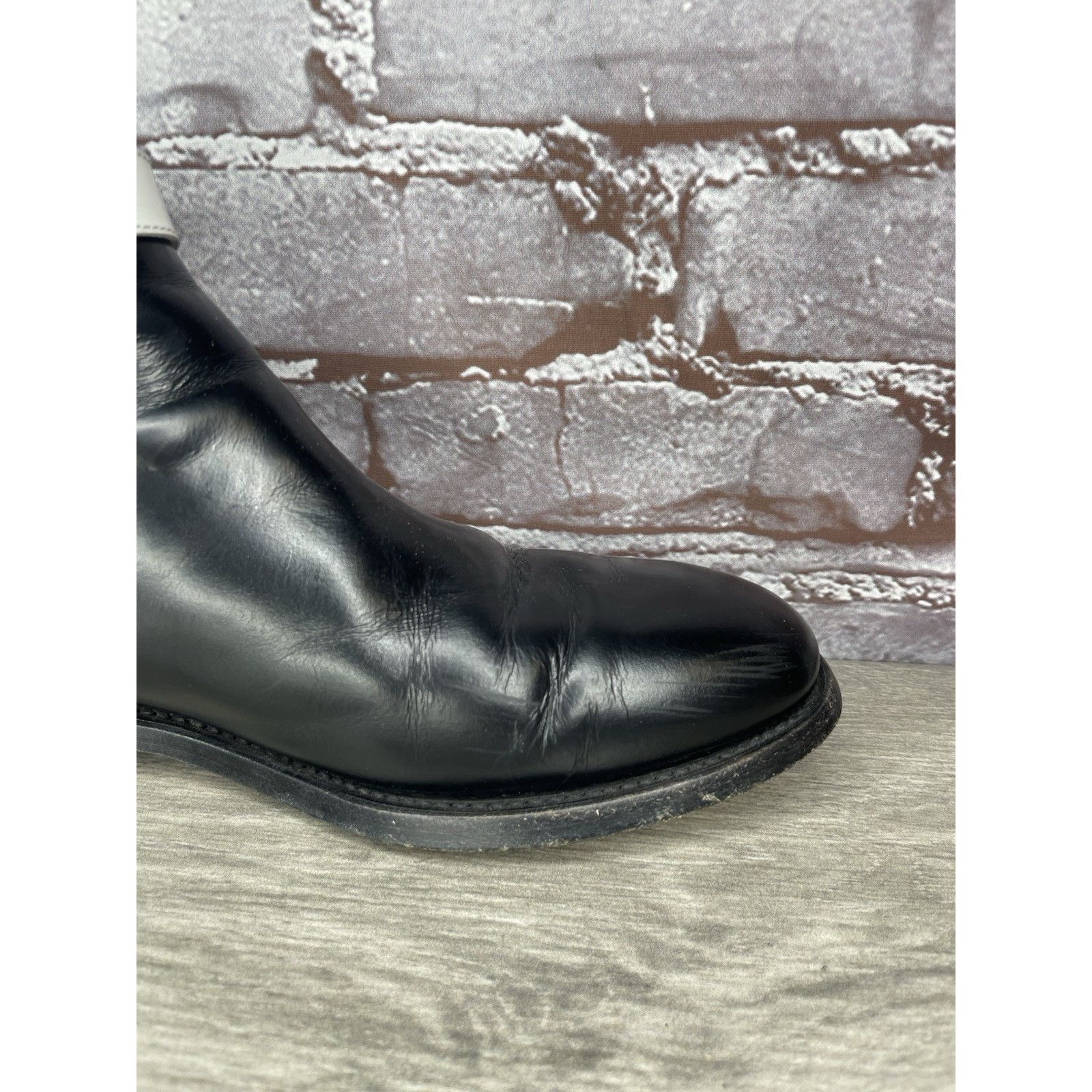 Balenciaga BALENCIAGA Black White Leather Calfskin Chelsea Buckle Ankle Size US 6.5 / IT 36.5 - 5 Thumbnail