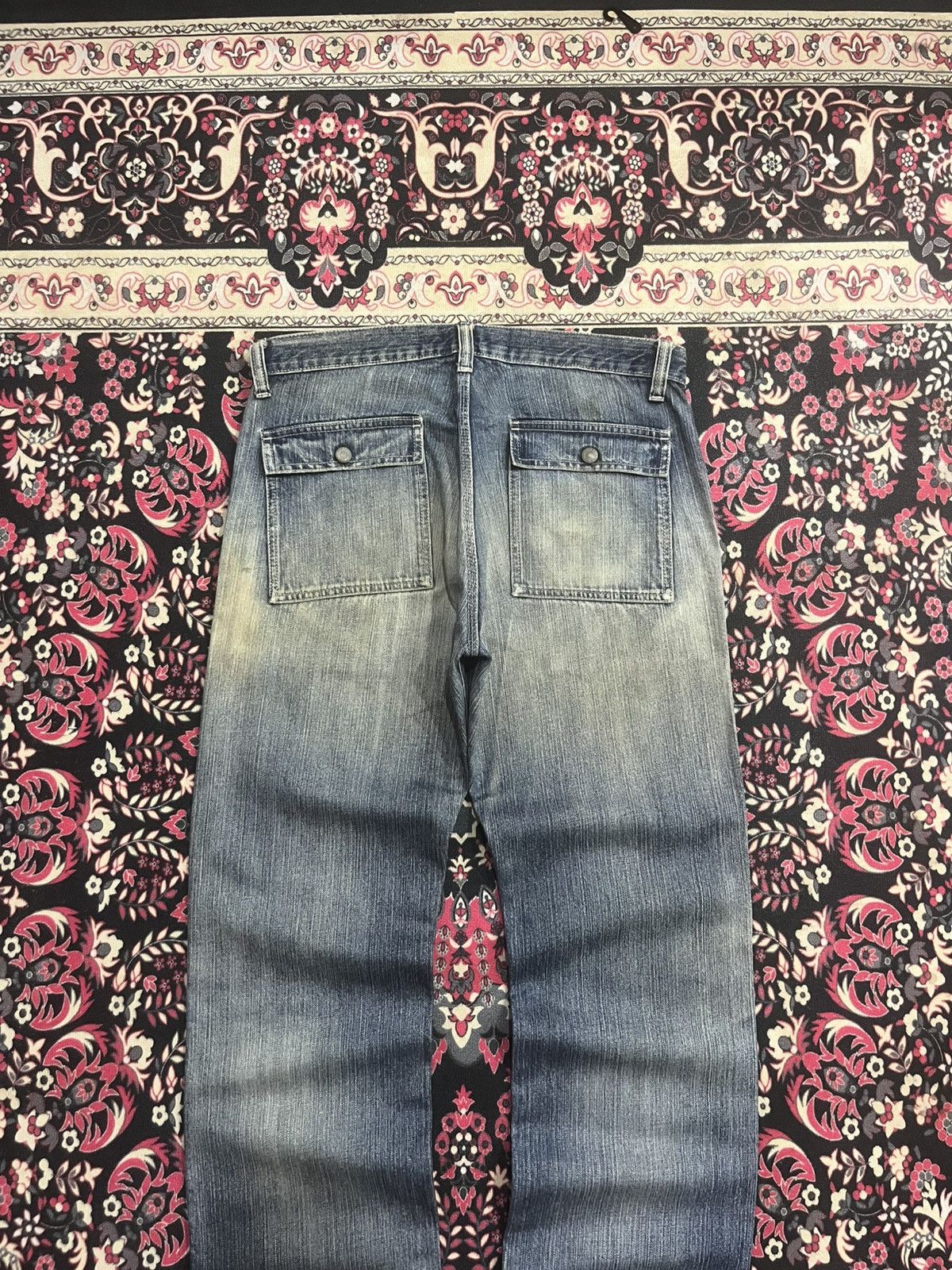 Undercover × Uniqlo Vintage Uniqlo Fatigue Distressed Regular Fit Blue Jeans Size US 34 / EU 50 - 5 Thumbnail
