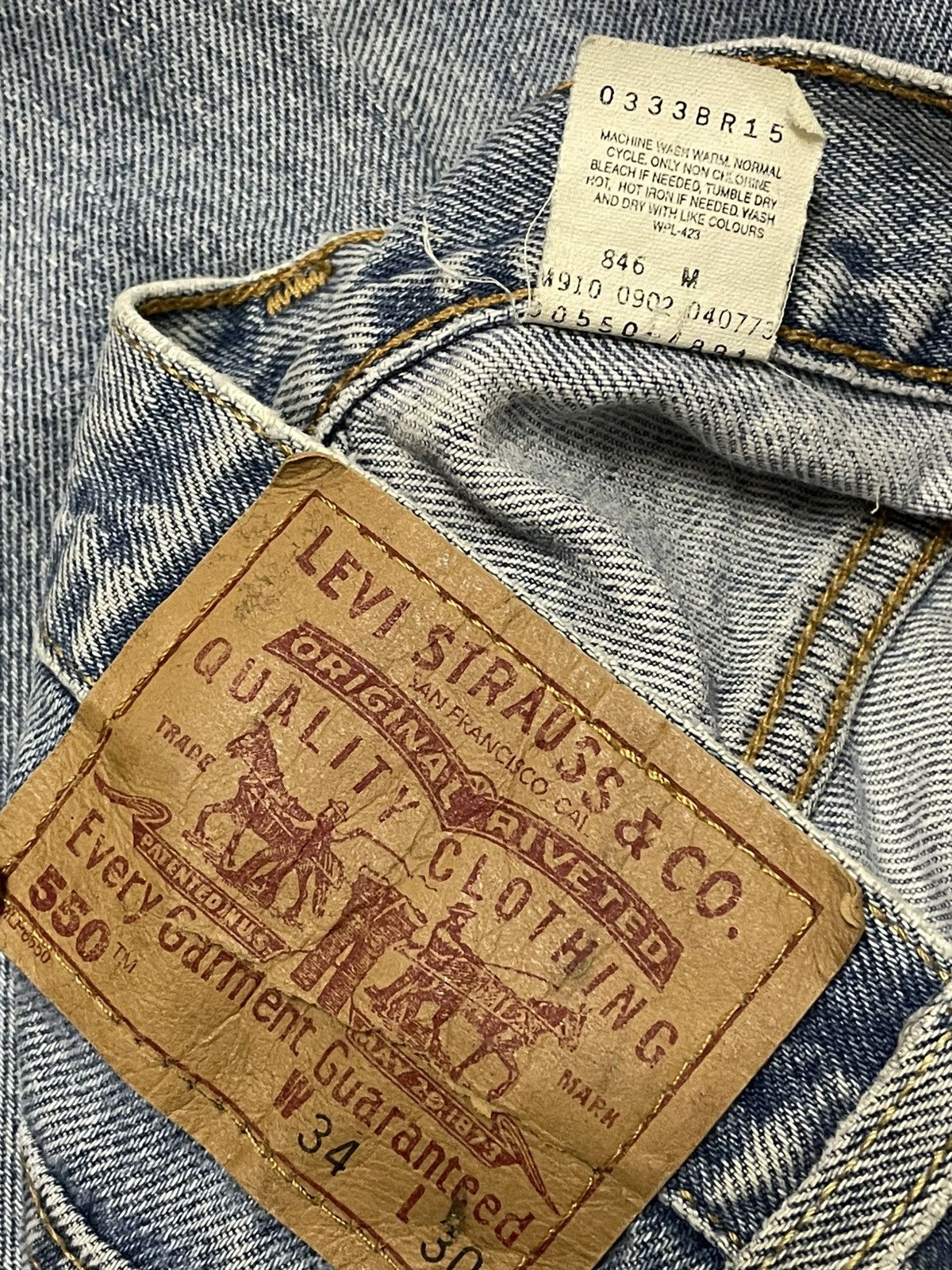 Levi's Vintage Clothing Vintage 1990s Designer Levis Strauss & Co 550 Distressed Size US 32 / EU 48 - 19 Thumbnail