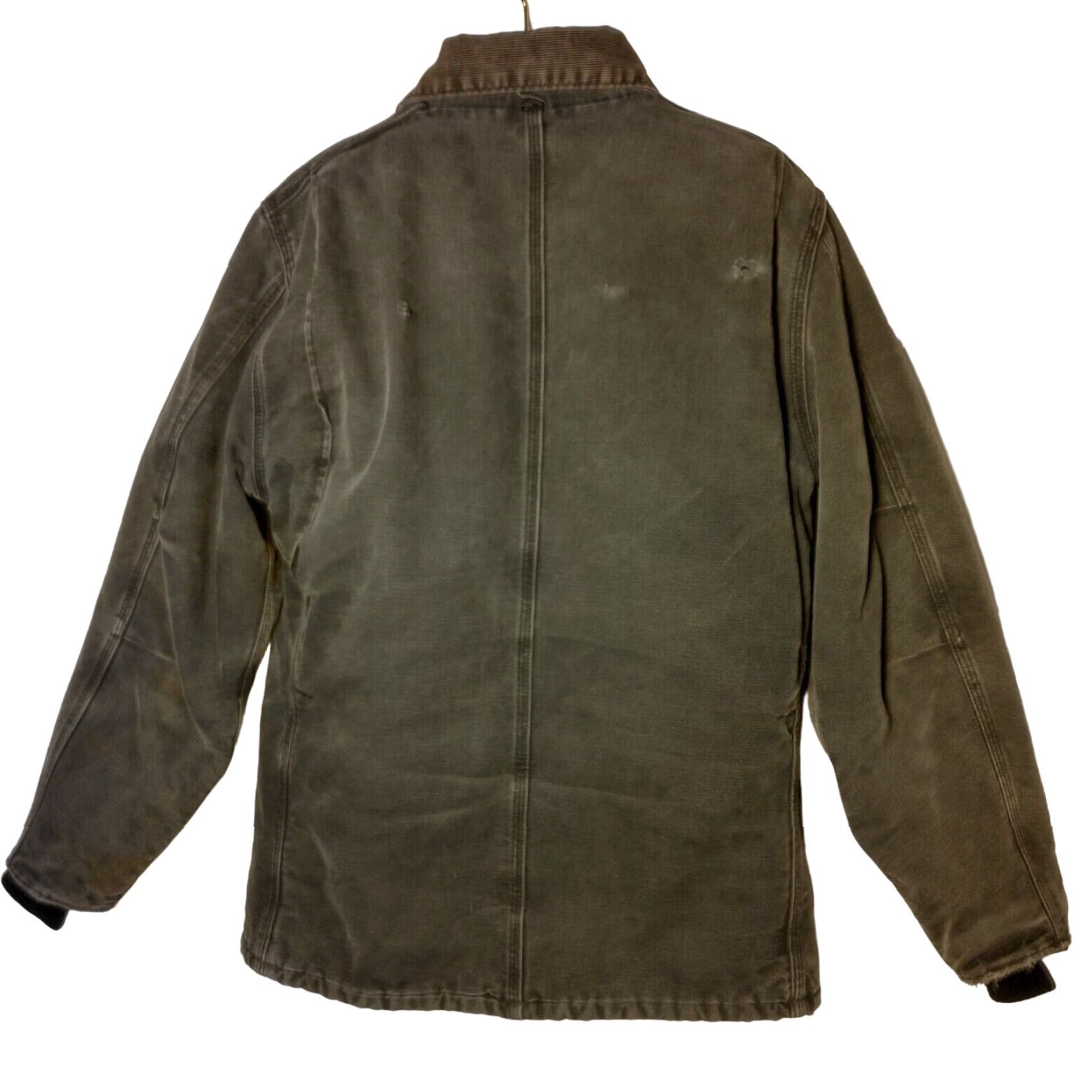 Carhartt VINTAGE Carhartt Arctic Jacket Coat Workwear Canvas Black Distressed USA Size US L / EU 52-54 / 3 - 2 Thumbnail