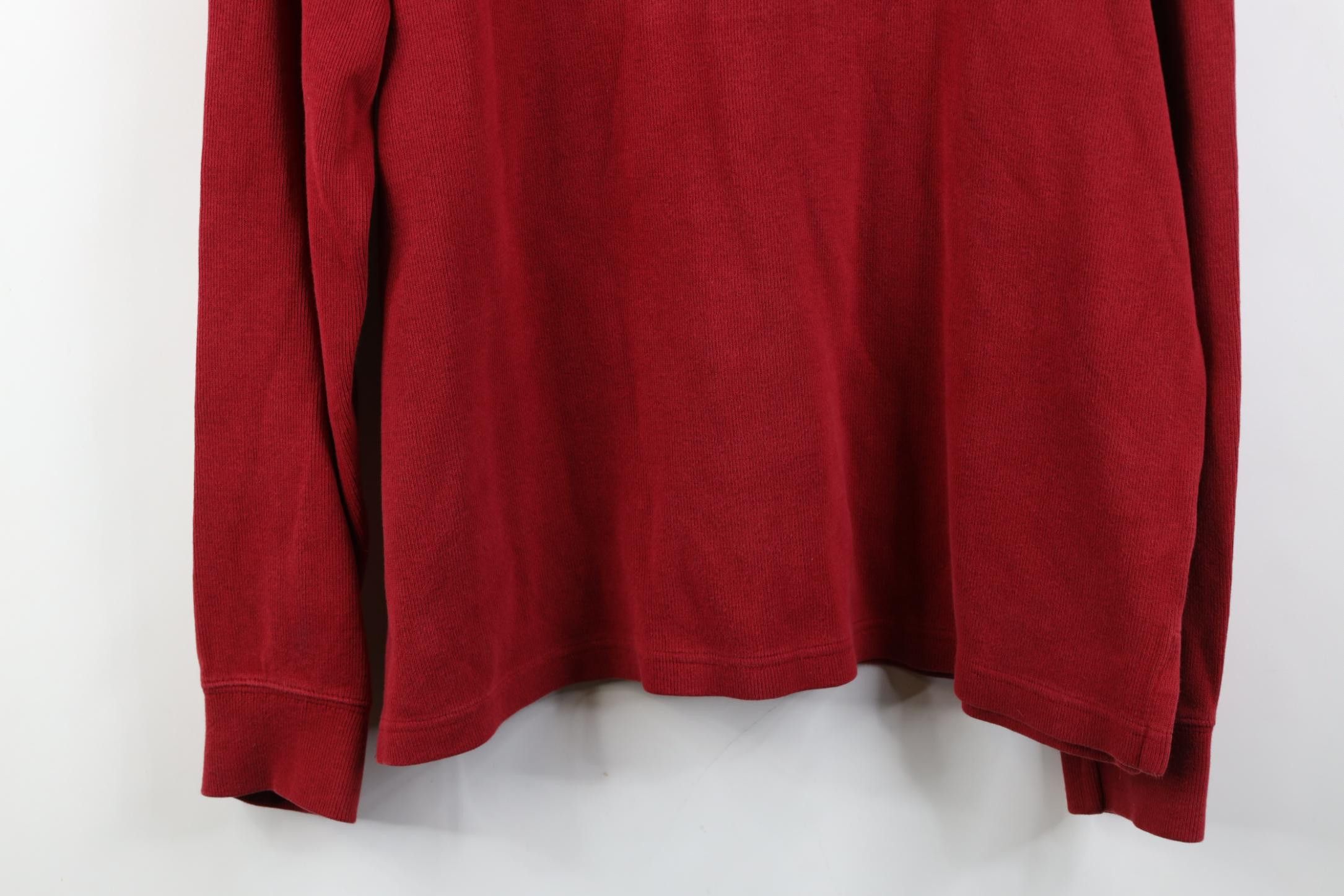 Polo Ralph Lauren Vintage 90s Ralph Lauren Ribbed Knit 1/4 Zip Sweater Red Size US L / EU 52-54 / 3 - 3 Thumbnail