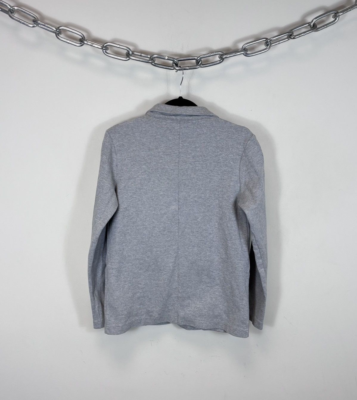 Japanese Brand Japanese Brand Men’s Minimalist Grey Cotton Blazer Jacket Size US S / EU 44-46 / 1 - 3 Thumbnail