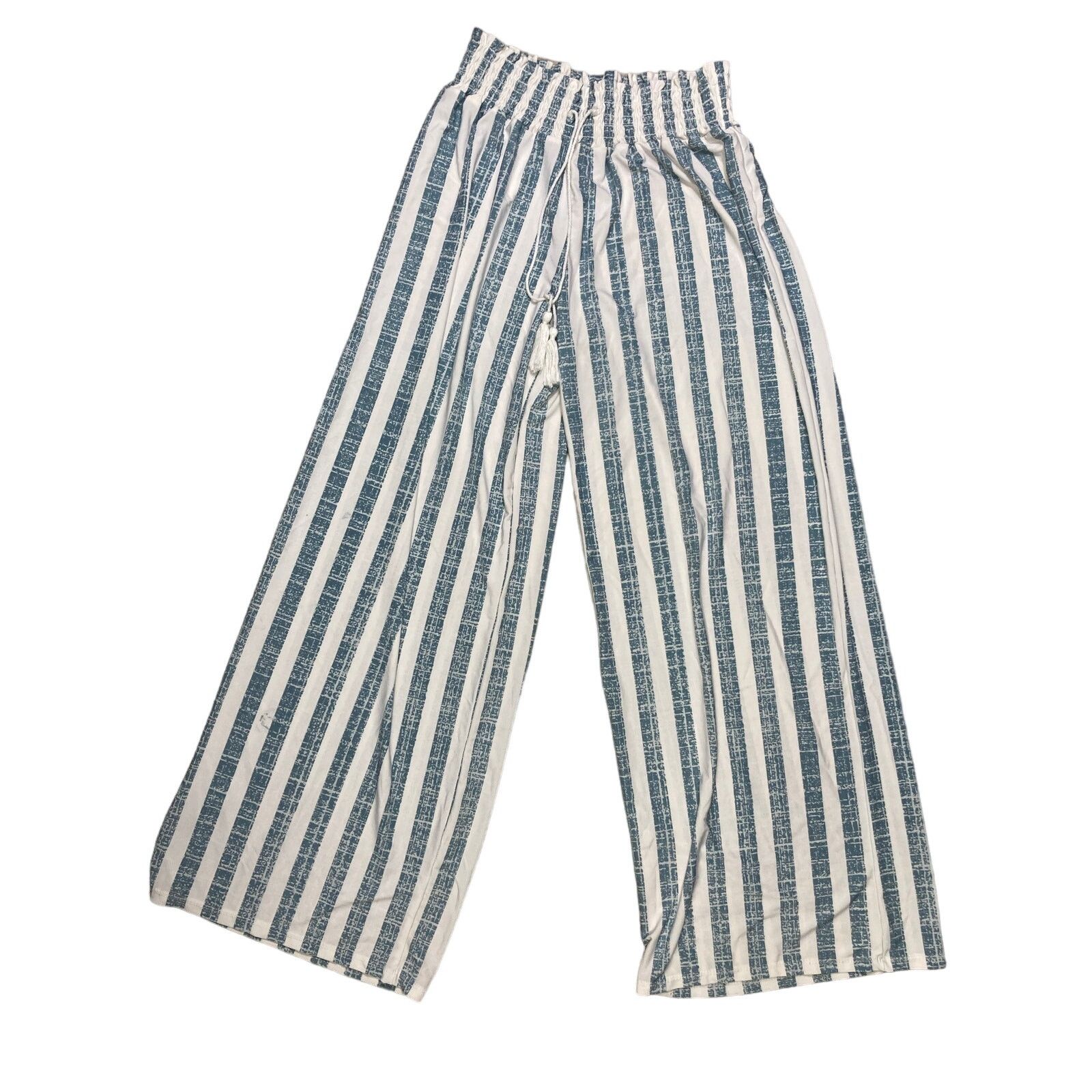 Other West Loop Women's Striped Wide-Leg Pants Blue Size L Size 24" / US 00 / IT 34 - 1 Thumbnail