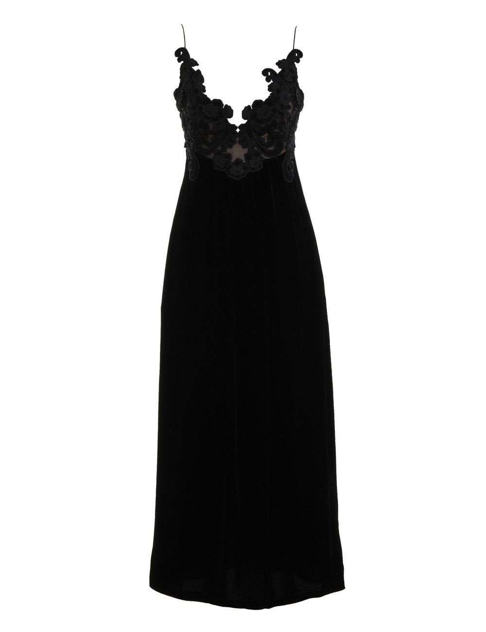 Zimmermann oc11z0225 Sensory Velvet Slip Dress in Black Size XL / US 12-14 / IT 48-50 - 1 Thumbnail