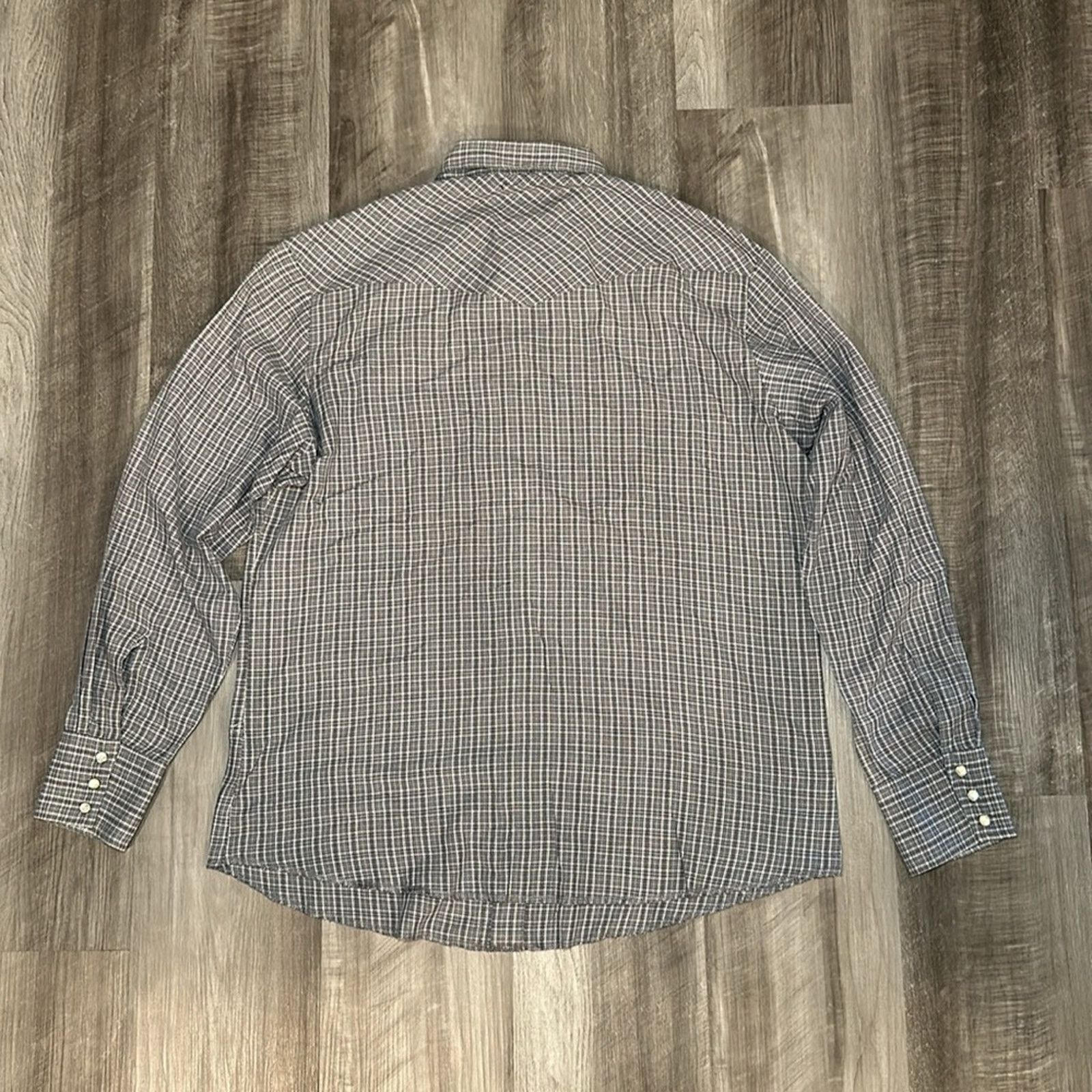 Wrangler Wrangler Western Long Sleeve Pearl Snap Button - Large Size US L / EU 52-54 / 3 - 3 Thumbnail