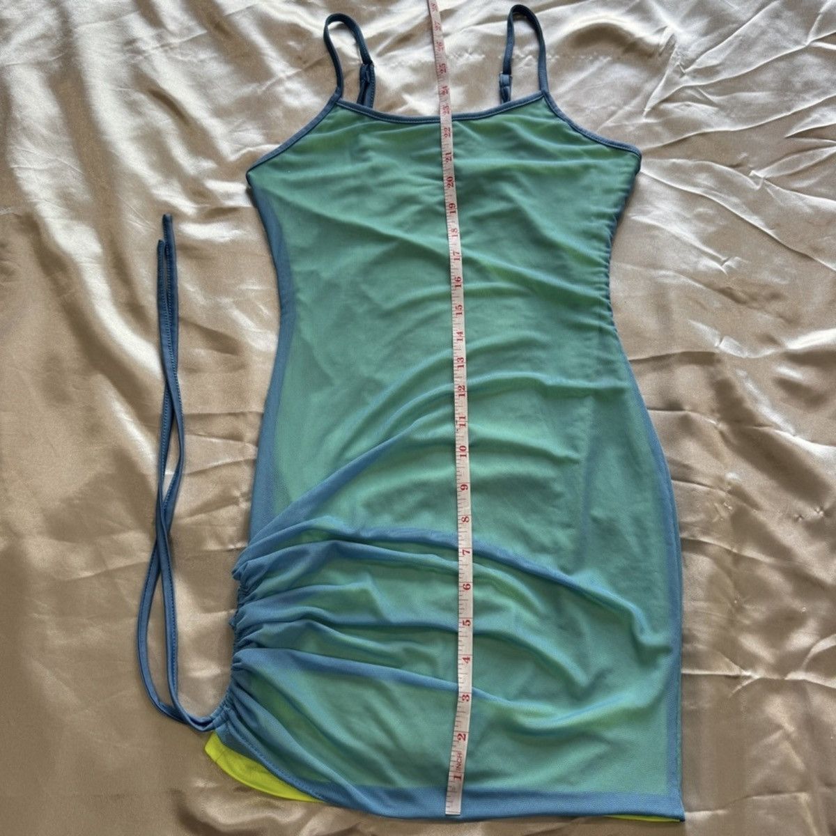 Shein Blue Green Dress Size M / US 6-8 / IT 42-44 - 3 Thumbnail