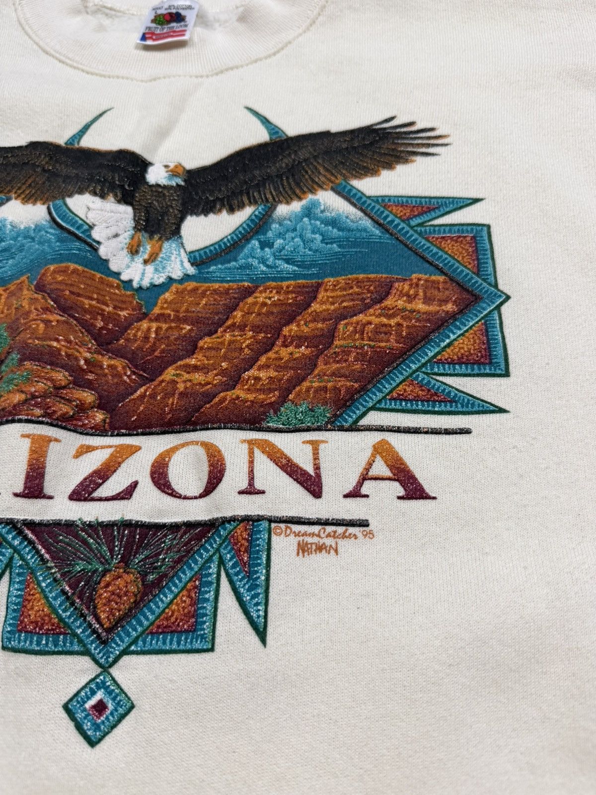 Fruit Of The Loom Vintage Arizona Grand Canyon Bald Eagle Sweatshirt Native Size US L / EU 52-54 / 3 - 6 Thumbnail