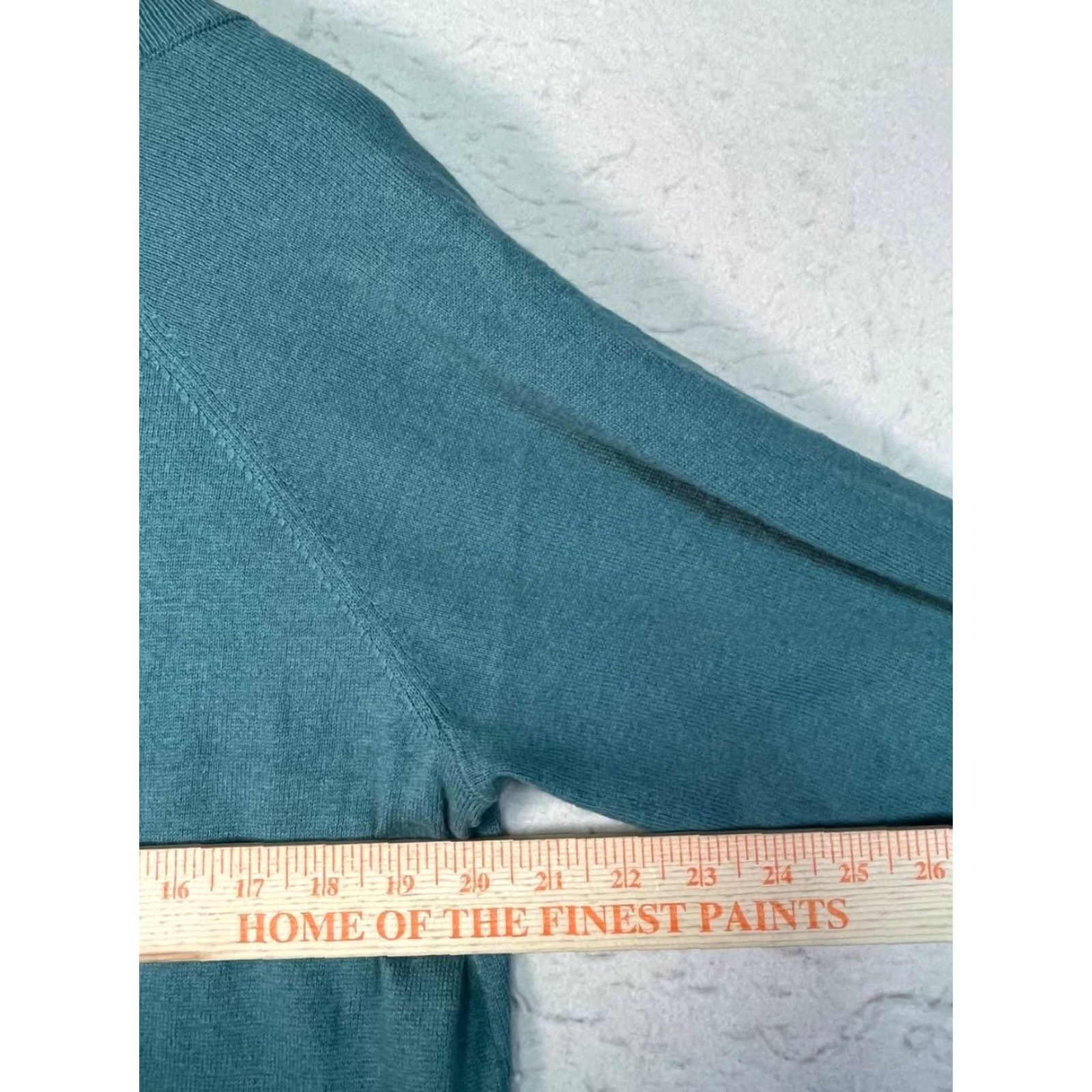 Lucky Brand Lucky Brand V-Neck Pullover Knit Sweater Casual Womens Large Blue Raglan Sleeve Knit Top Size L / US 10 / IT 46 - 5 Thumbnail