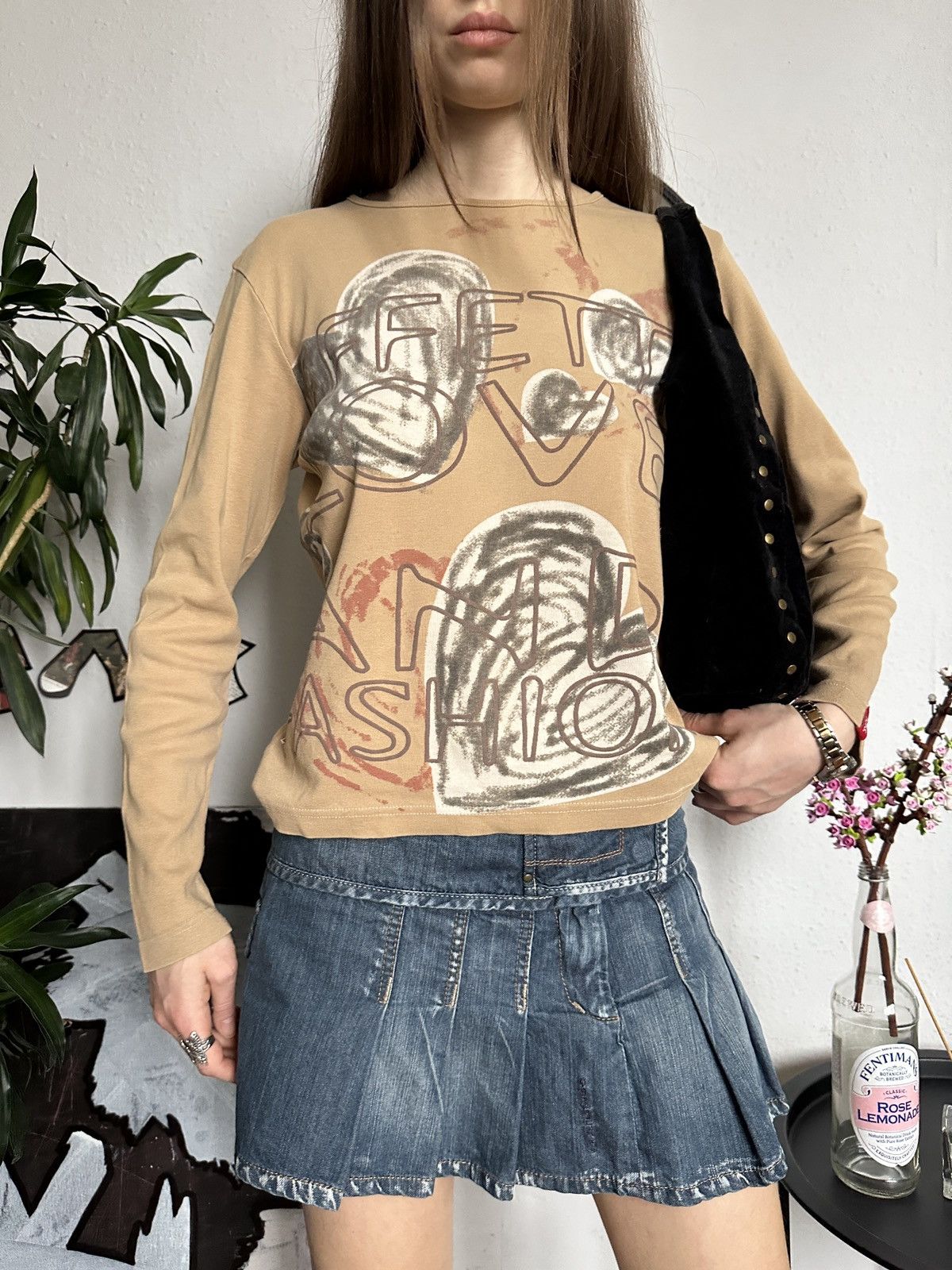 Japanese Brand × Vintage Angel Abstract Graphic Longsleeve Top y2k Size XS / US 0-2 / IT 36-38 - 1 Thumbnail