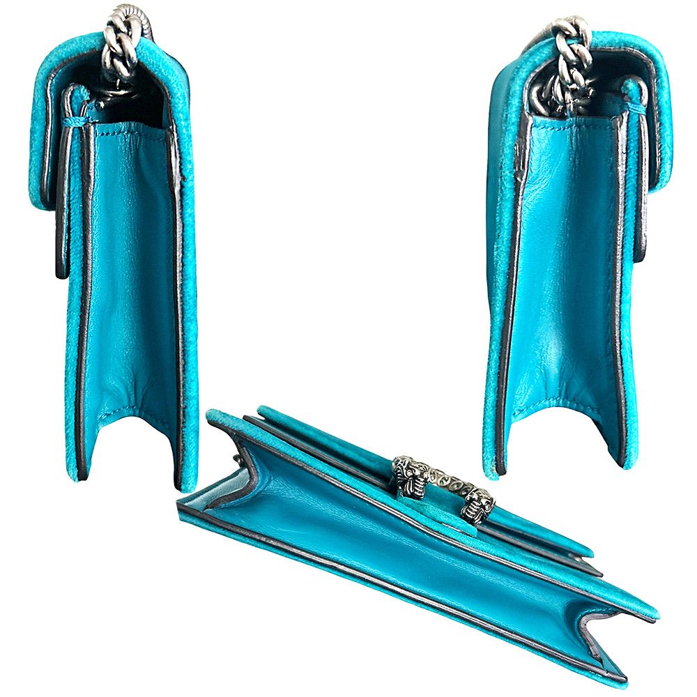 Gucci GUCCI Velvet Super Mini Dionysus Shoulder Bag Peacock Blue Size ONE SIZE - 10 Thumbnail