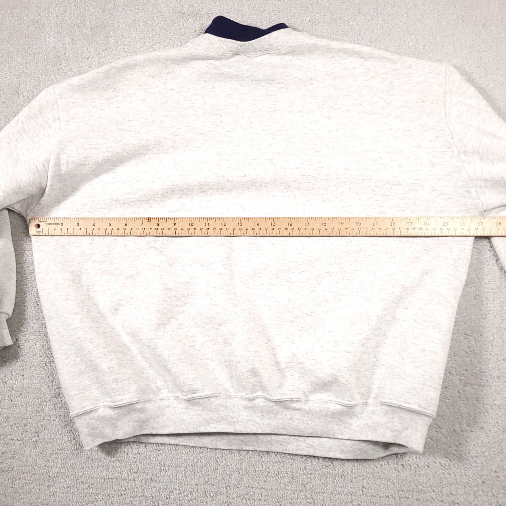 Vintage VINTAGE Ginnis Girls Sweatshirt Women's 1X Gray Patriotic USA Flag Pullover Crew Neck Long Sleeve Heavyweight Solid Fleece Made In USA Girls Womens Size XL / US 12-14 / IT 48-50 - 6 Thumbnail