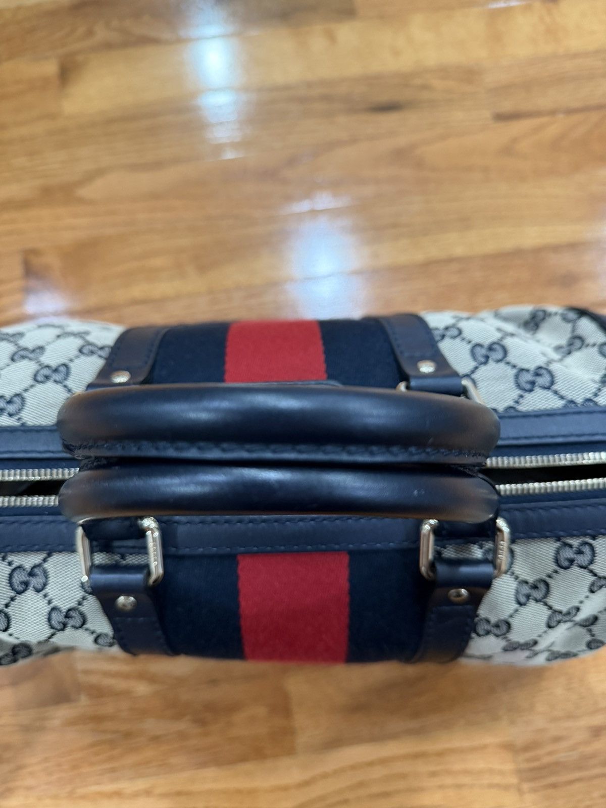 Gucci Gucci GG Canvas Boston Navy Medium Size ONE SIZE - 2 Thumbnail