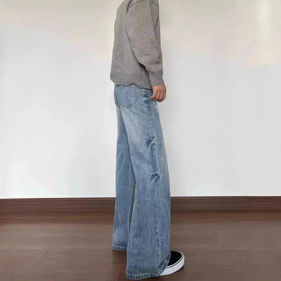 Japanese Brand Loose straight leg micro flared jeans Size US 32 / EU 48 - 3 Thumbnail