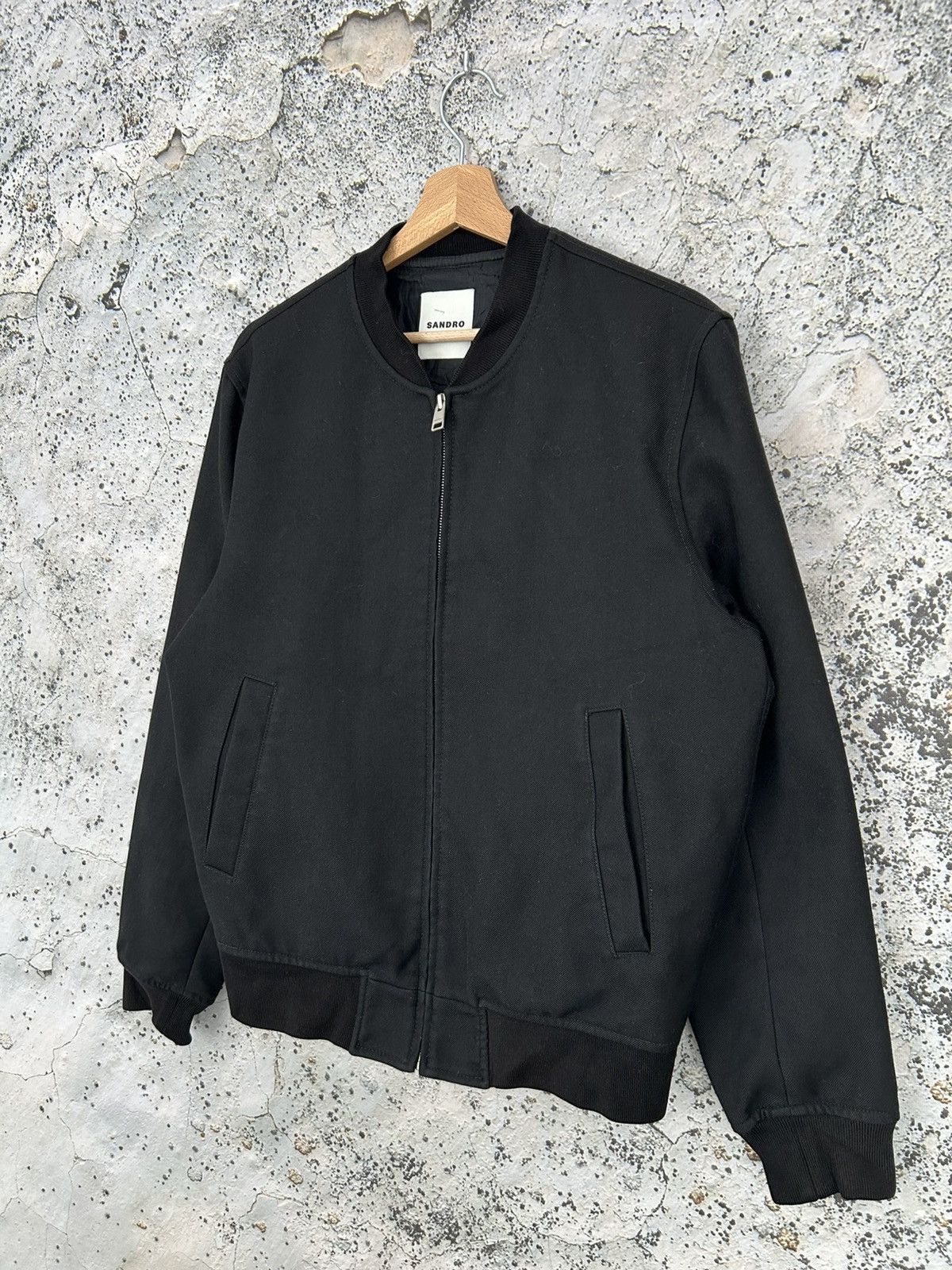 Sandro Sandro Wool Bomber Jacket Avant Garde Luxury Premium Grunge Size US M / EU 48-50 / 2 - 2 Thumbnail