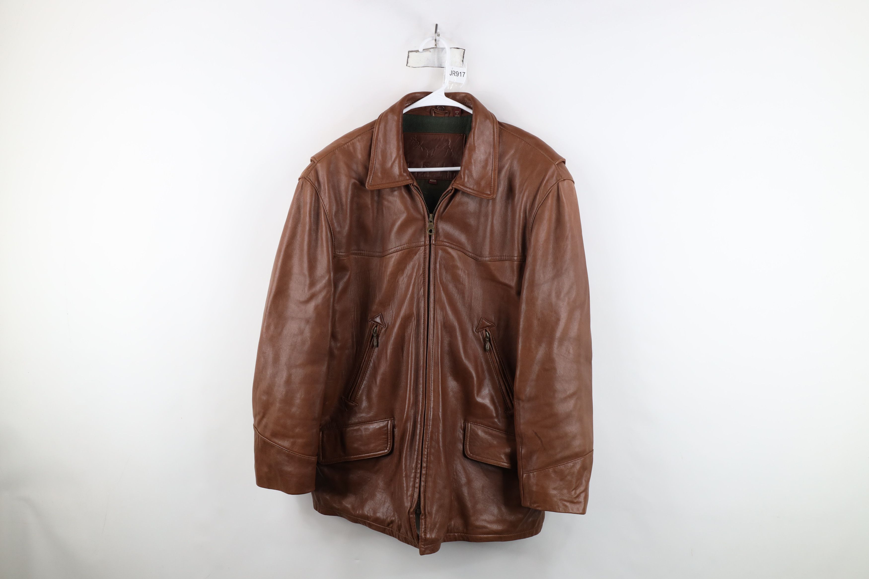 Vintage Vintage 90s Y2K Streetwear Lined Soft Leather Jacket Brown Size US M / EU 48-50 / 2 - 1 Thumbnail