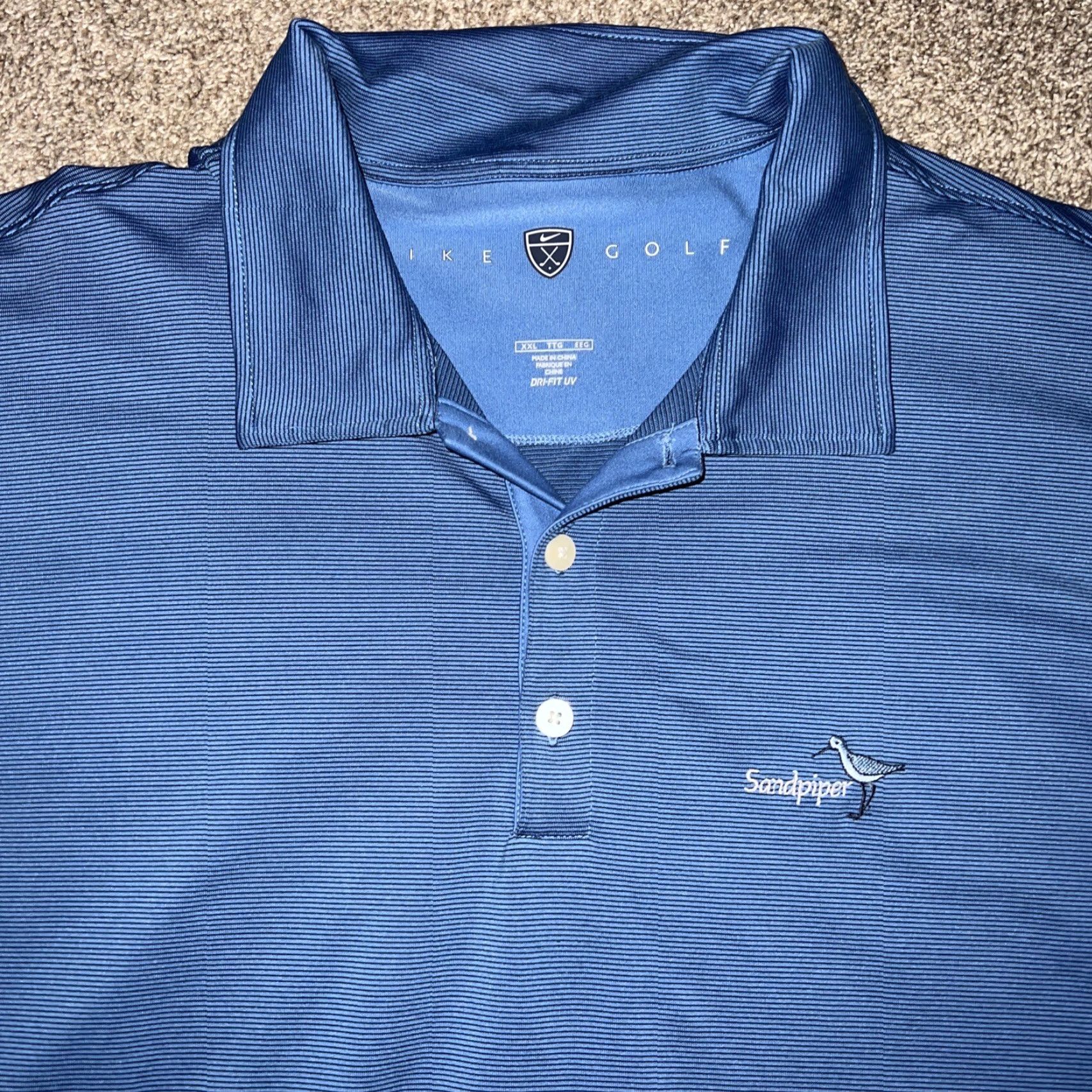 Nike VINTAGE Nike Men's Polo Shirt 2XL Blue Dri Fit Casual Clothing Size US XXL / EU 58 / 5 - 2 Thumbnail