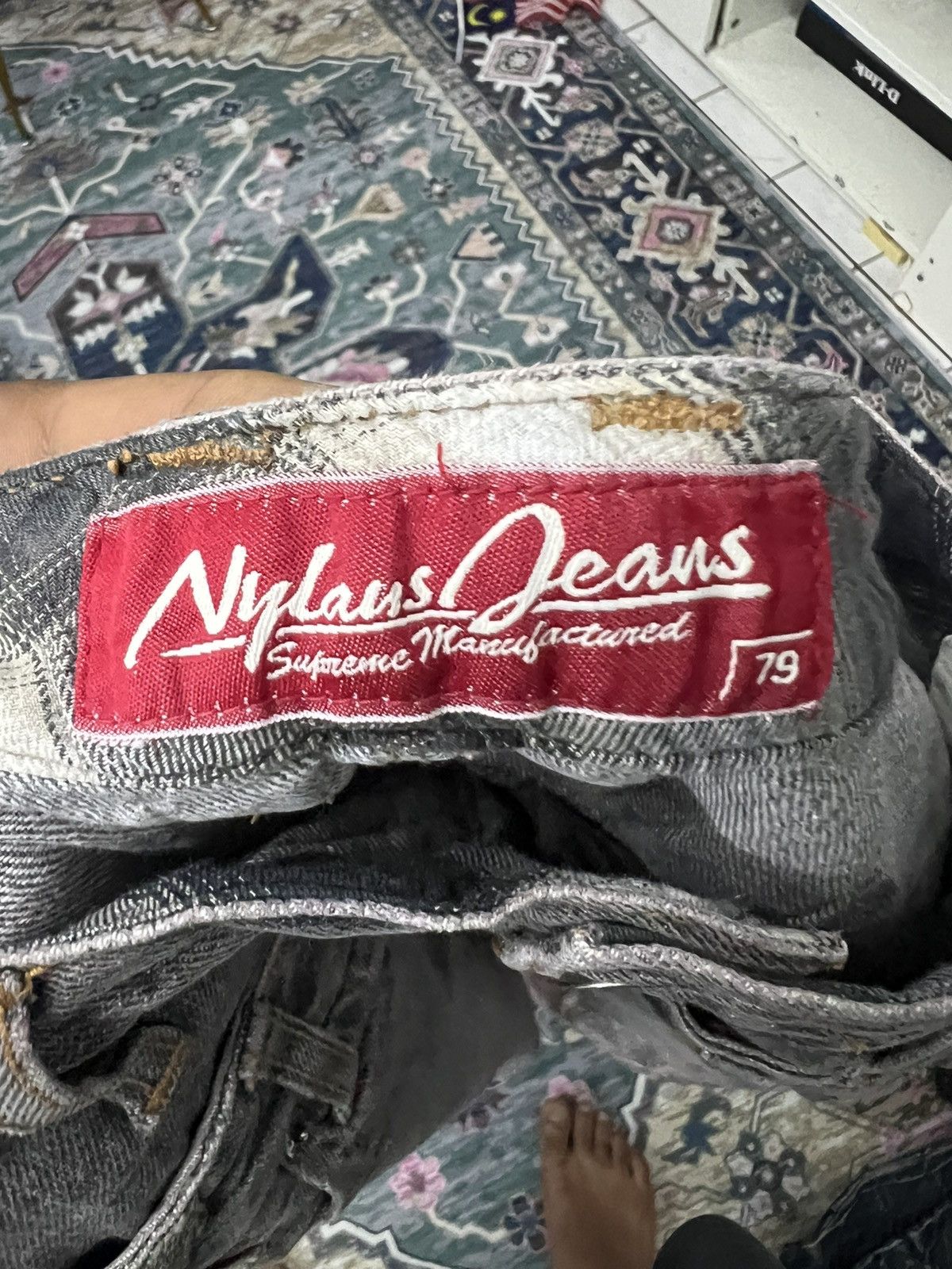 Other DOUBLE WAIST🔥NYLAUS JEANS DISTRESSED DENIM PANT Size US 29 - 7 Thumbnail