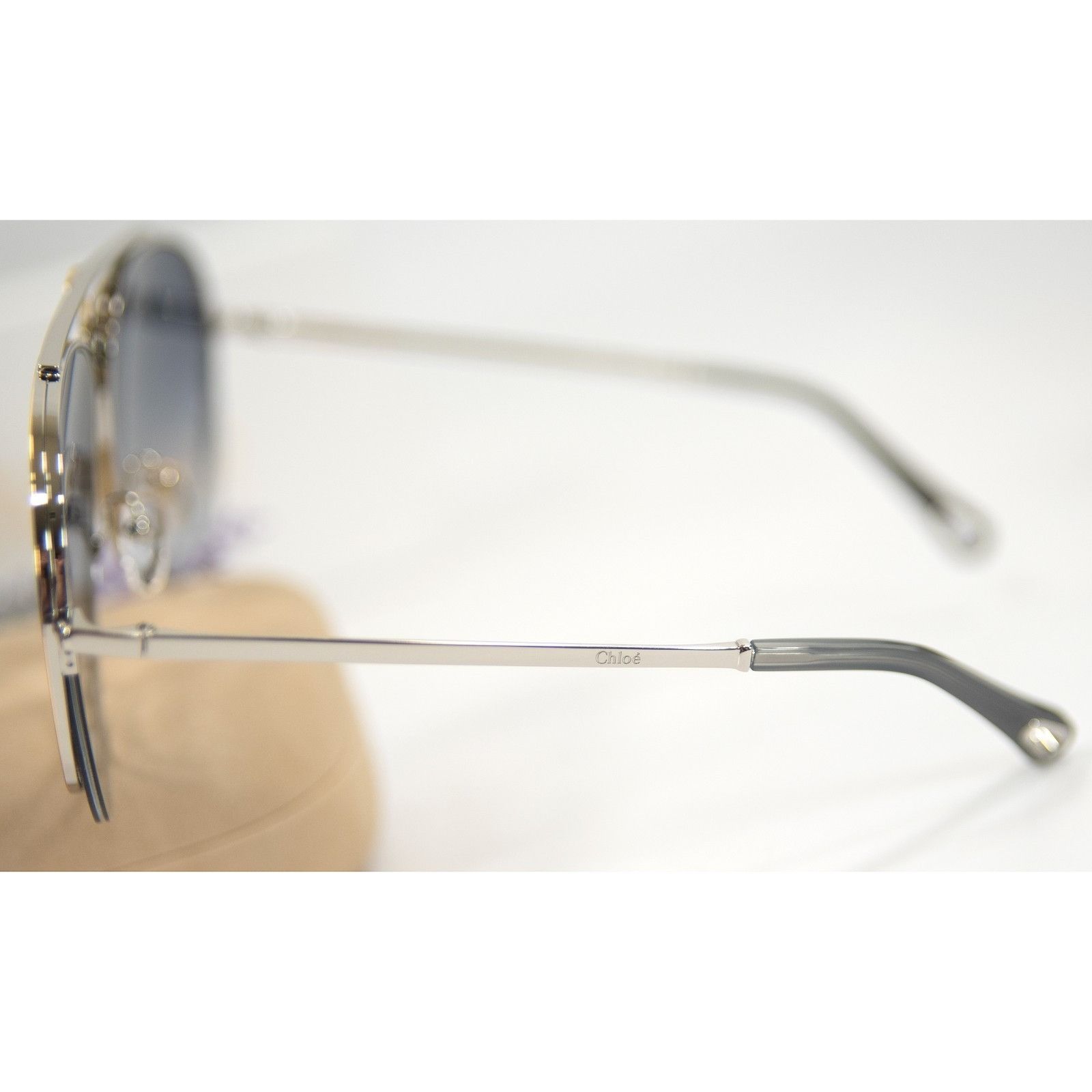 Chloe Chloe CE144S Gold Blue Gradient Romie Aviator Logo Sunglasse Size ONE SIZE - 4 Thumbnail