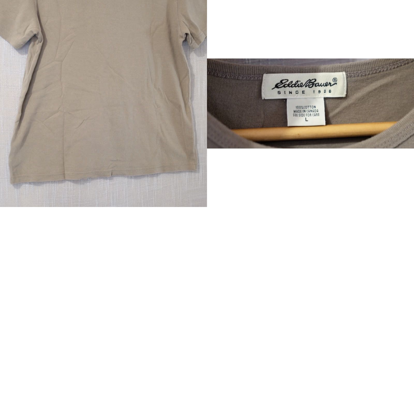 Eddie Bauer Eddie Bauer Green Crew Neck Short Sleeve 100% Cotton T-Shirt Womens L #A16-12 Size L / US 10 / IT 46 - 8 Thumbnail