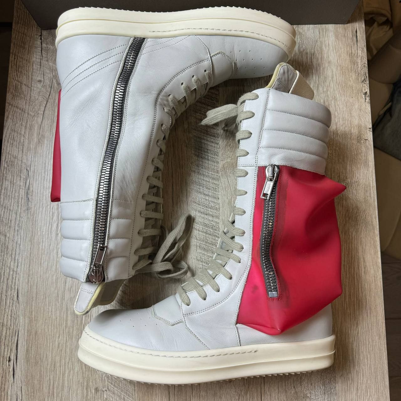 Rick Owens Rick Owens Cargobasket Oyster Red Size US 8 / EU 41 - 3 Thumbnail