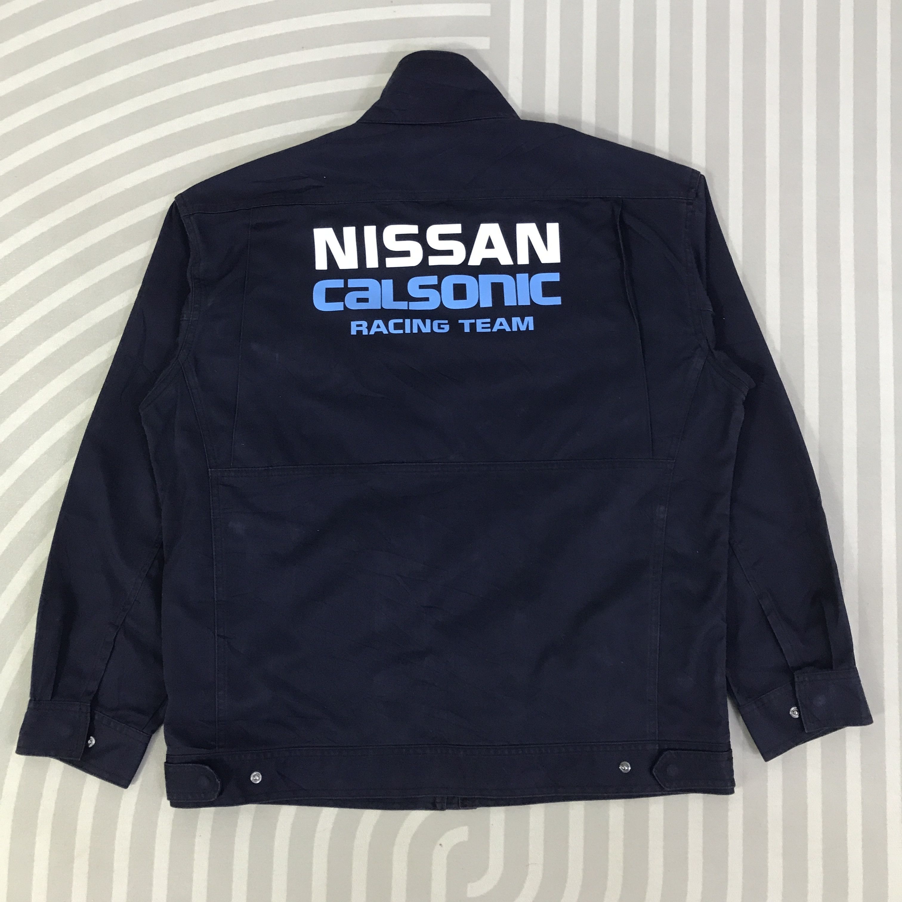 Japanese Brand Nissan X Calsonic Racing Team F1 Custom Jacket K97B14 Size US L / EU 52-54 / 3 - 1 Thumbnail