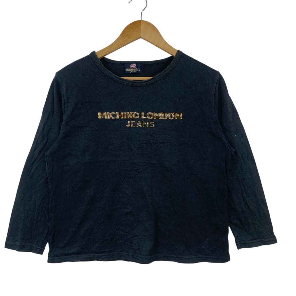 Michiko Koshino London Vintage MICHIKO LONDON JEANS Rhinestone Bling Tee Shirt Size US L / EU 52-54 / 3 - 3 Thumbnail