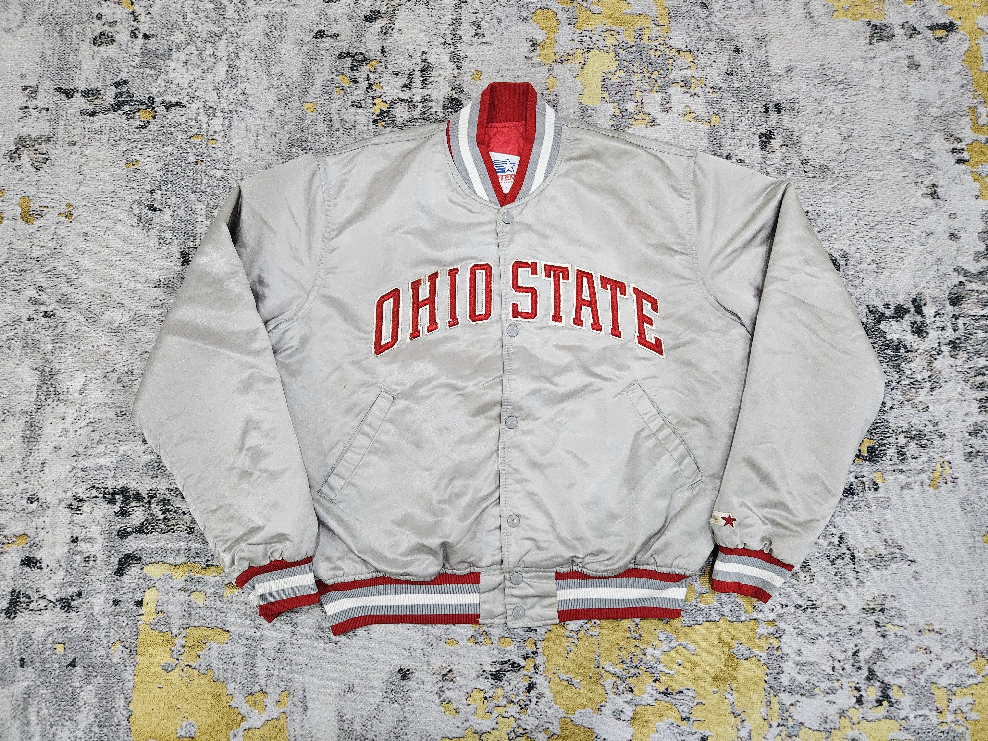 Starter Vintage 90s STARTER Ohio State Buckeyes Satin Bomber Jacket Size US L / EU 52-54 / 3 - 1 Thumbnail