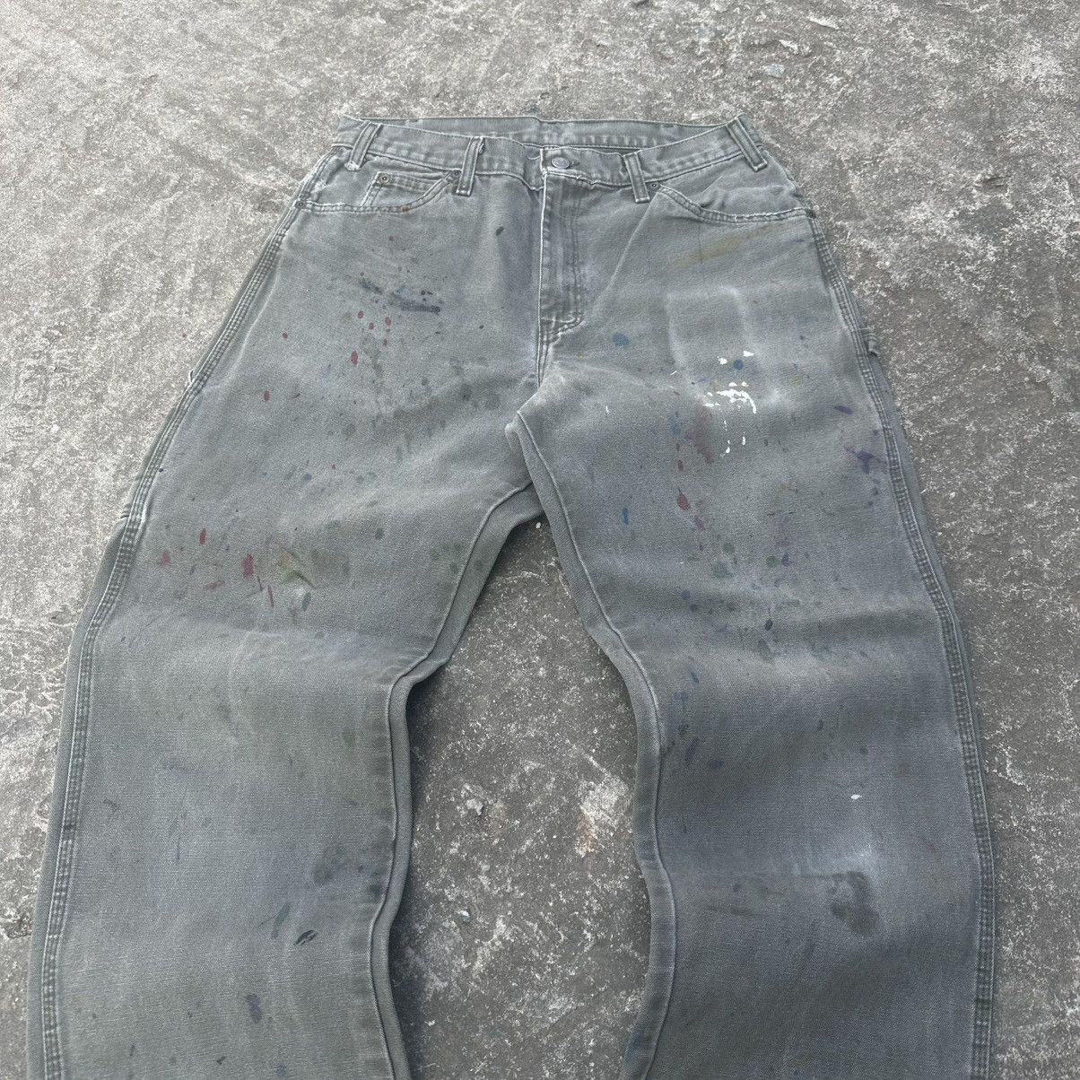 Carhartt (33x31) GRAIL FADED MOSS GREEN DICKIES CARPENTER PANTS Size US 33 - 2 Thumbnail