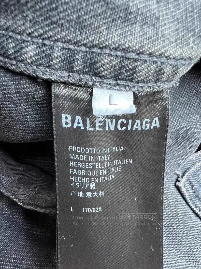 Balenciaga Balenciaga Washed Graffiti Denim Jacket L. Size US L / EU 52-54 / 3 - 4 Thumbnail