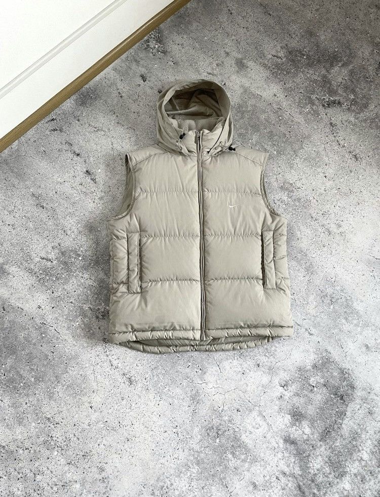 Nike × Vintage Vintage Nike Swoosh Puffer Down Vest Size US L / EU 52-54 / 3 - 1 Thumbnail