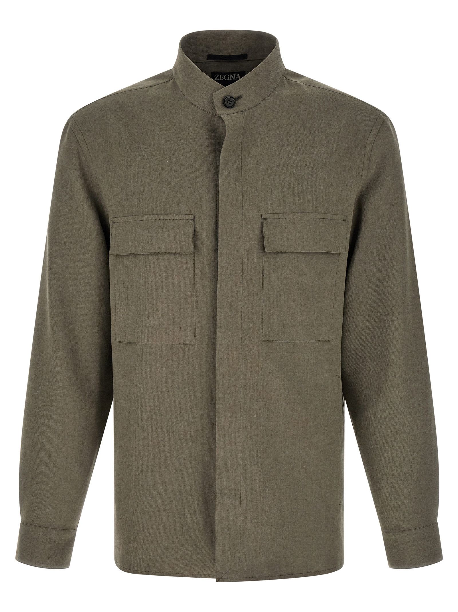 Ermenegildo Zegna 'Oasi lino' overshirt Size US S / EU 44-46 / 1 - 1 Thumbnail