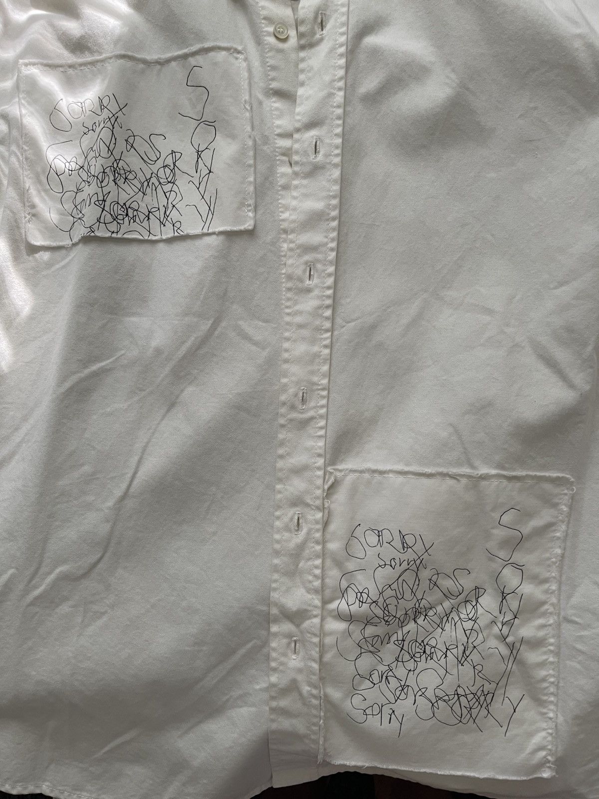 Enfants Riches Deprimes Enfants Riches Deprimes white patched cotton shirt Size US L / EU 52-54 / 3 - 6 Thumbnail
