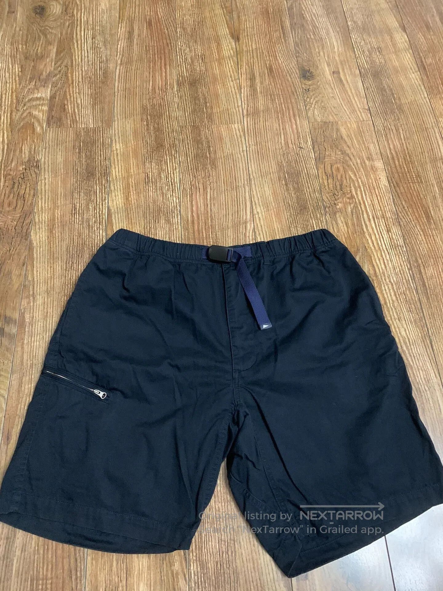 Pilgrim Surf + Supply salathe twill climbing shorts in deep blue. Size US 32 / EU 48 - 3 Thumbnail