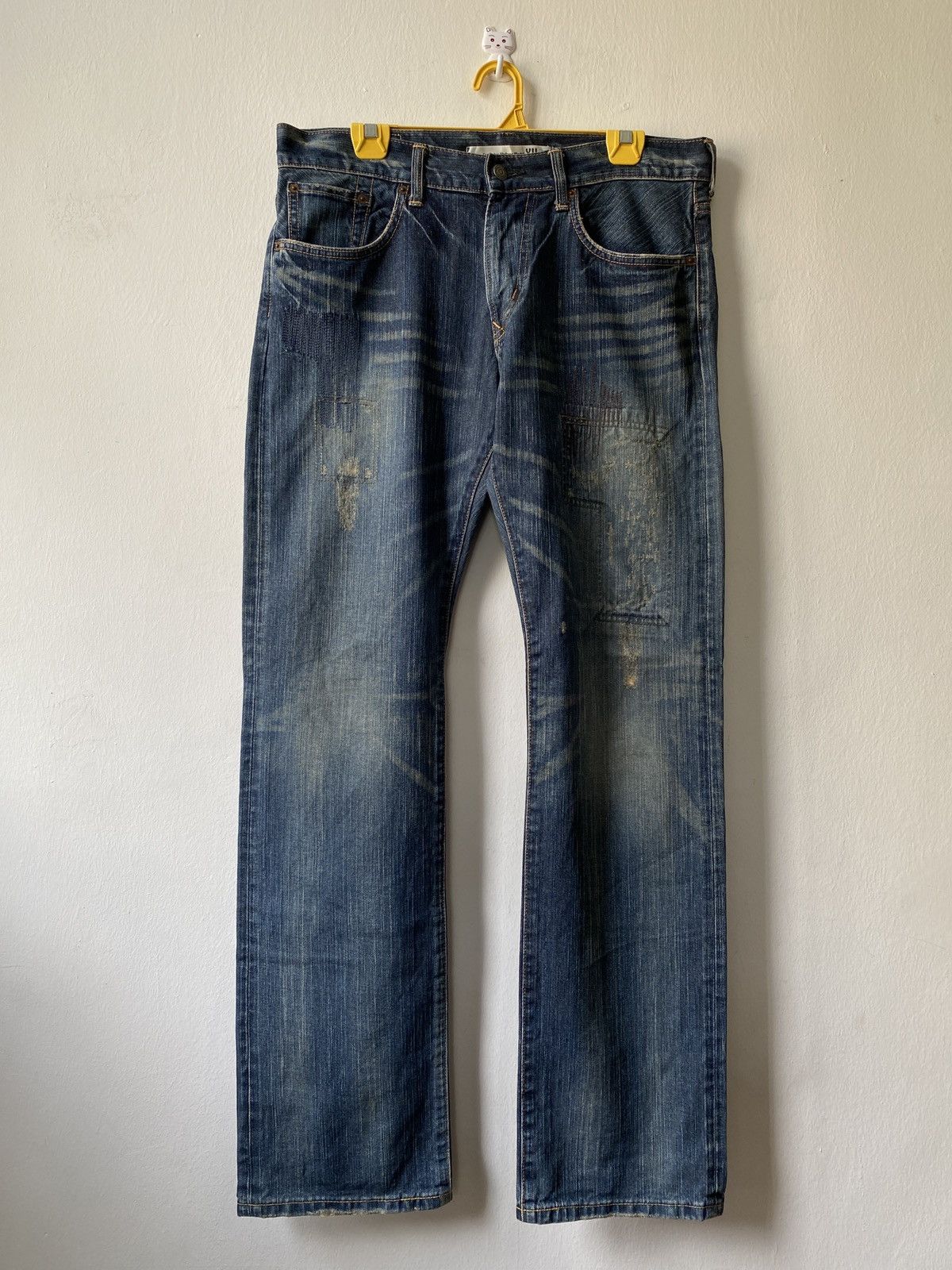 image of Edwin Xv Model Distressed Denim in Blue, Men's (Size 34)