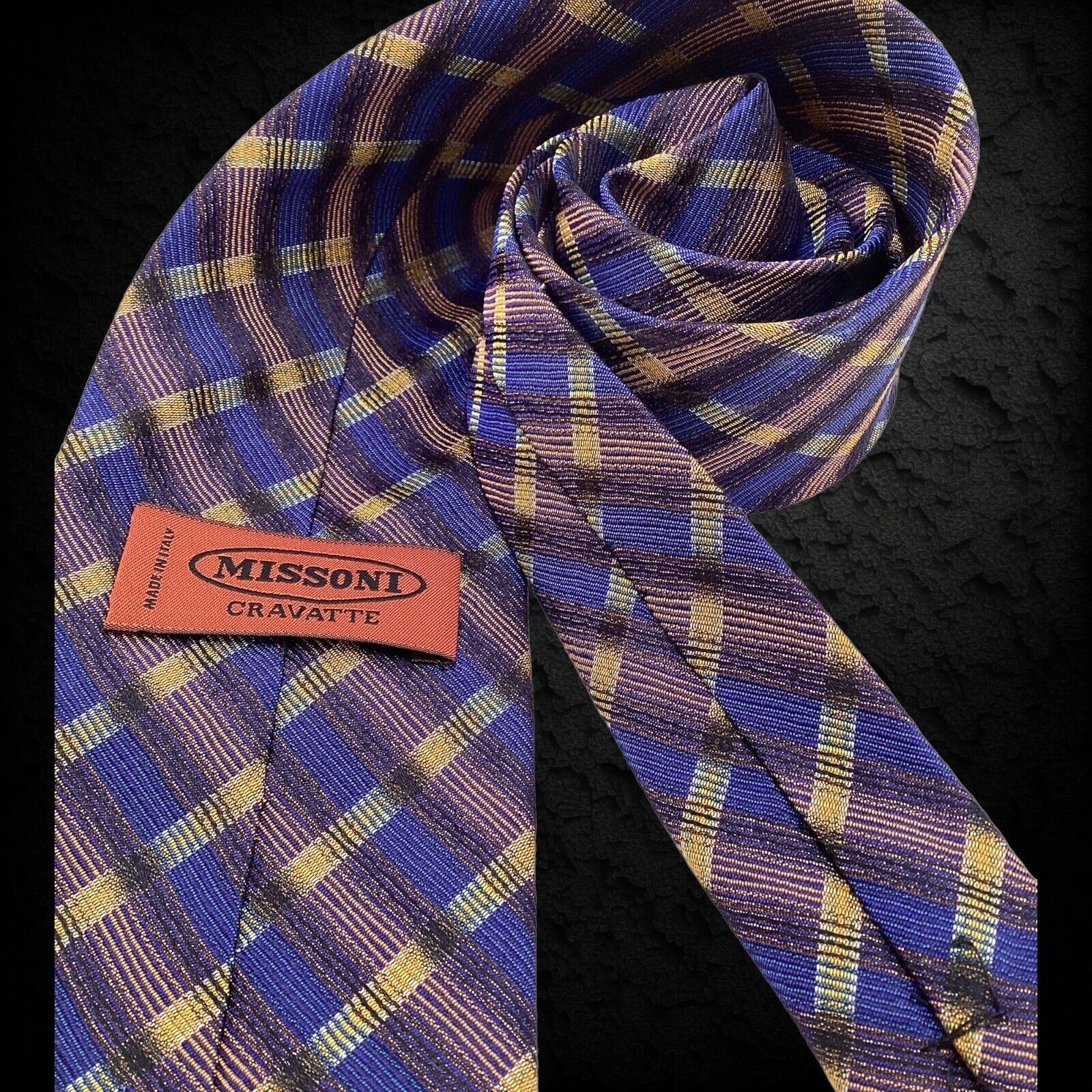 Missoni MISSONI Blue PLaids & Cheks Luxury Silk Tie Made In Italy Size ONE SIZE - 3 Thumbnail