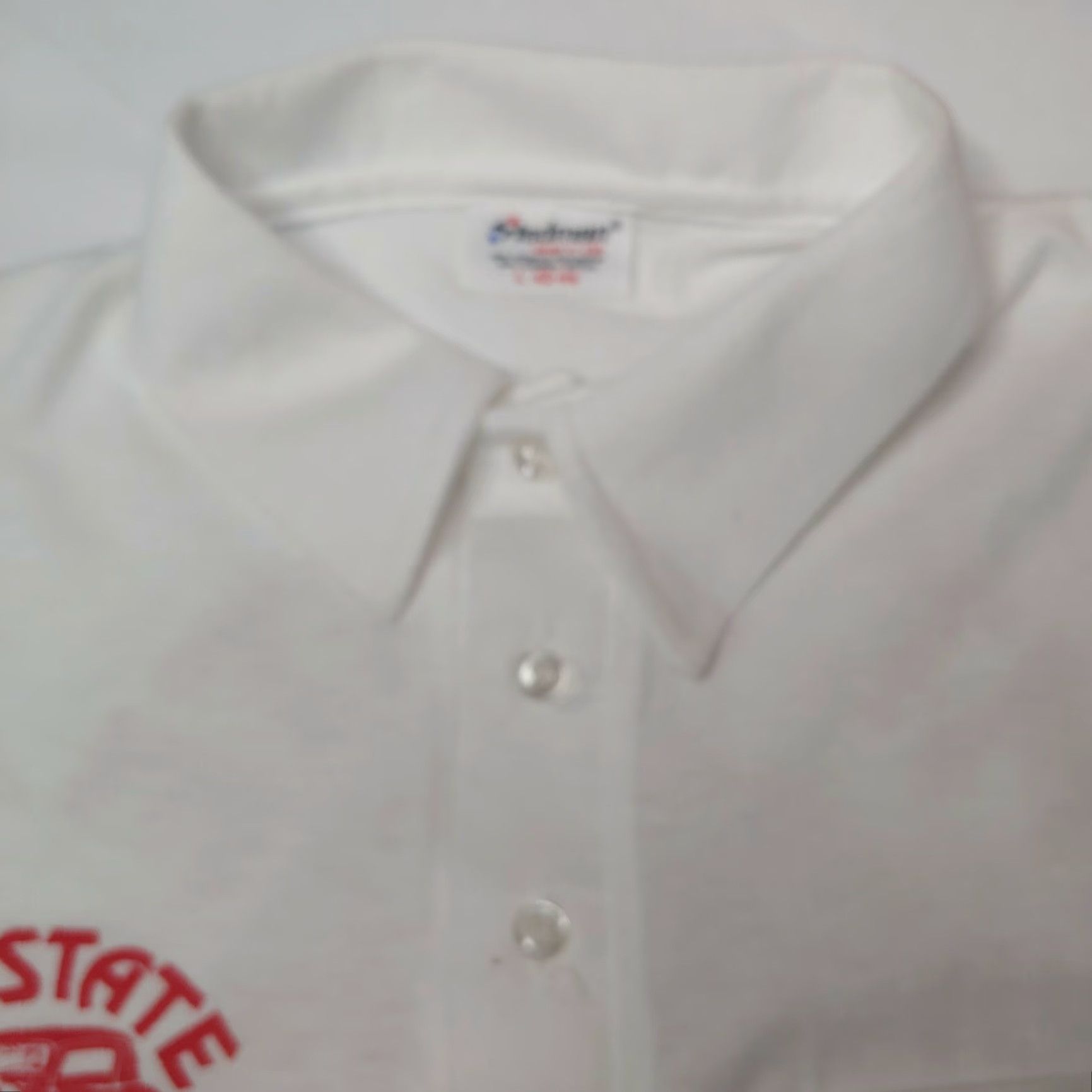 Vintage VINTAGE Single Mountain State Street Machines Polo Shirt L White Men Short Sleeve Collared Graphic Print Car Club 90s Hot Rod Boys Girls Mens Womens Size US L / EU 52-54 / 3 - 4 Thumbnail